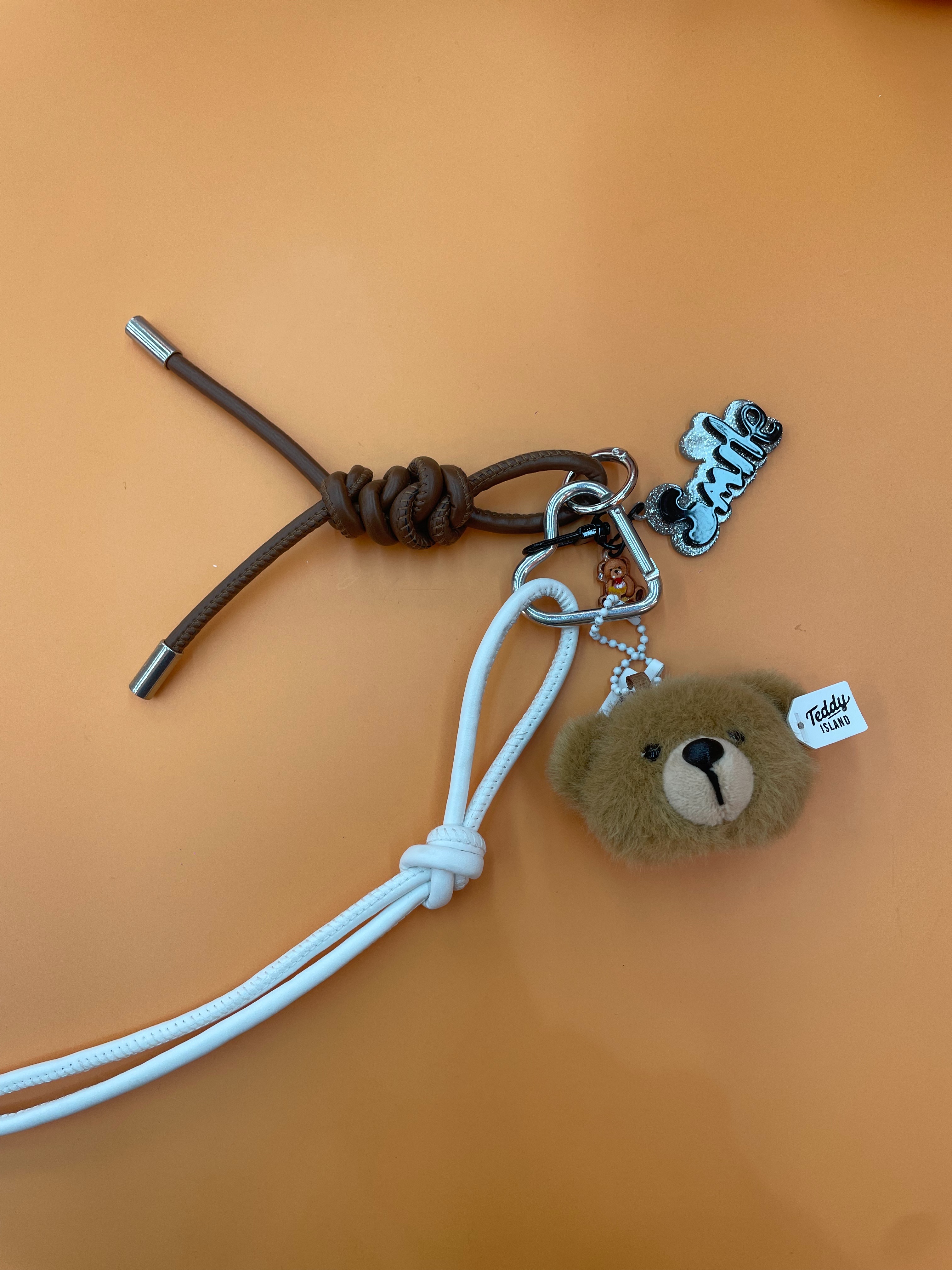 泰迪爱兰毛绒公仔小熊头挂件7