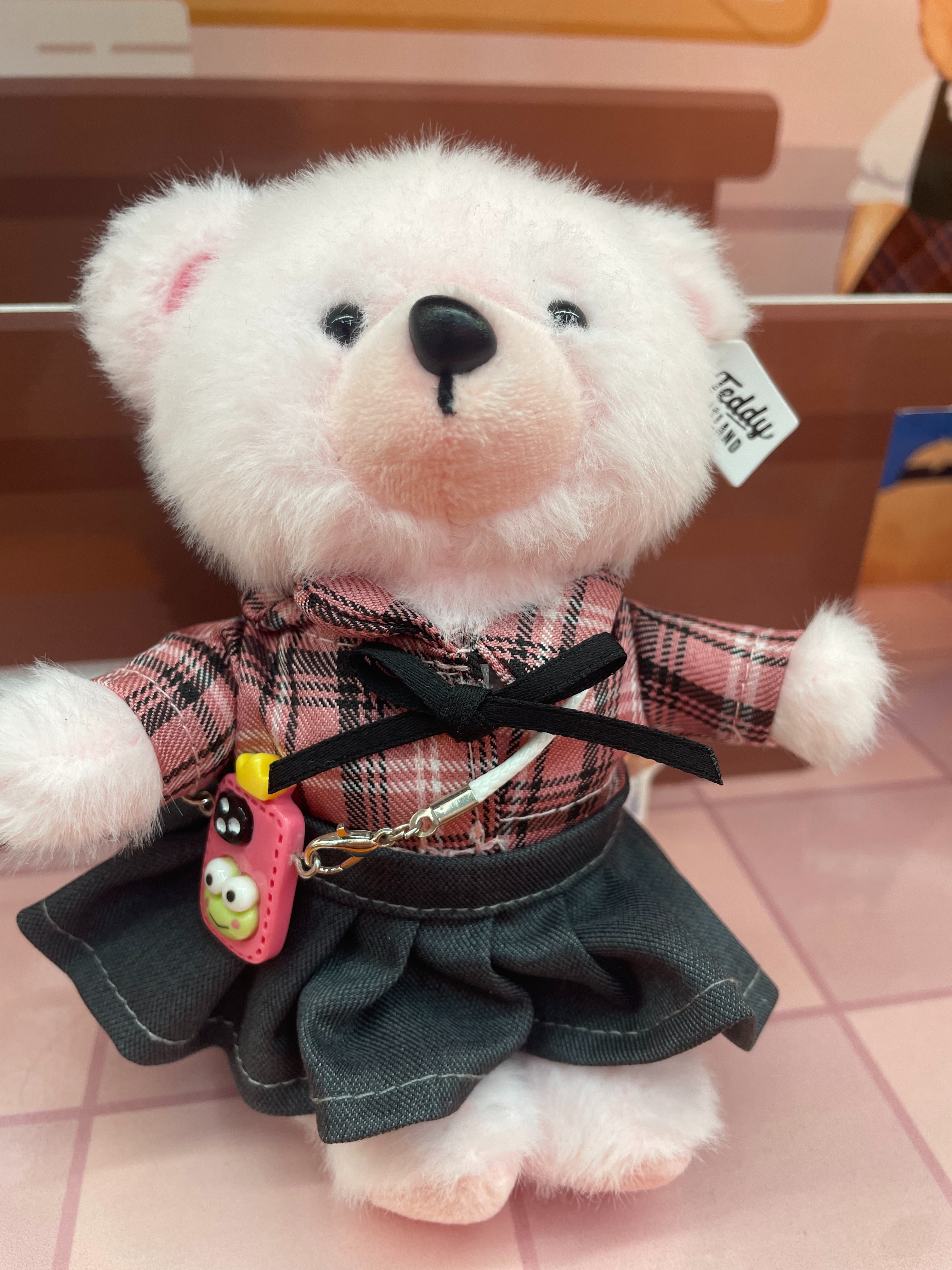 Teddy Ailan Plush Toy, Bear Doll, Plush Small Pendant 8 Specification drawing