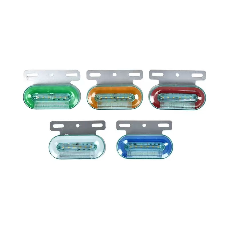 The LED side lights for trucks, ultra-bright four-in-one ground illumination taillights, 24-volt 5D truck warning light lens color strips pic 6