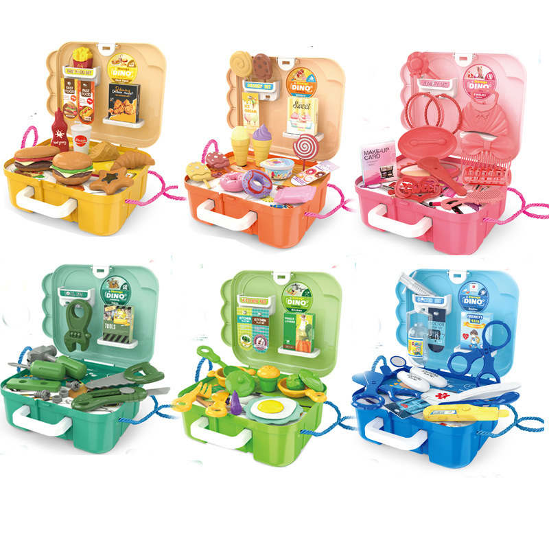 恐龙手提背包潮流玩具过家家工具玩具仿真套装卡通超萌详情图2
