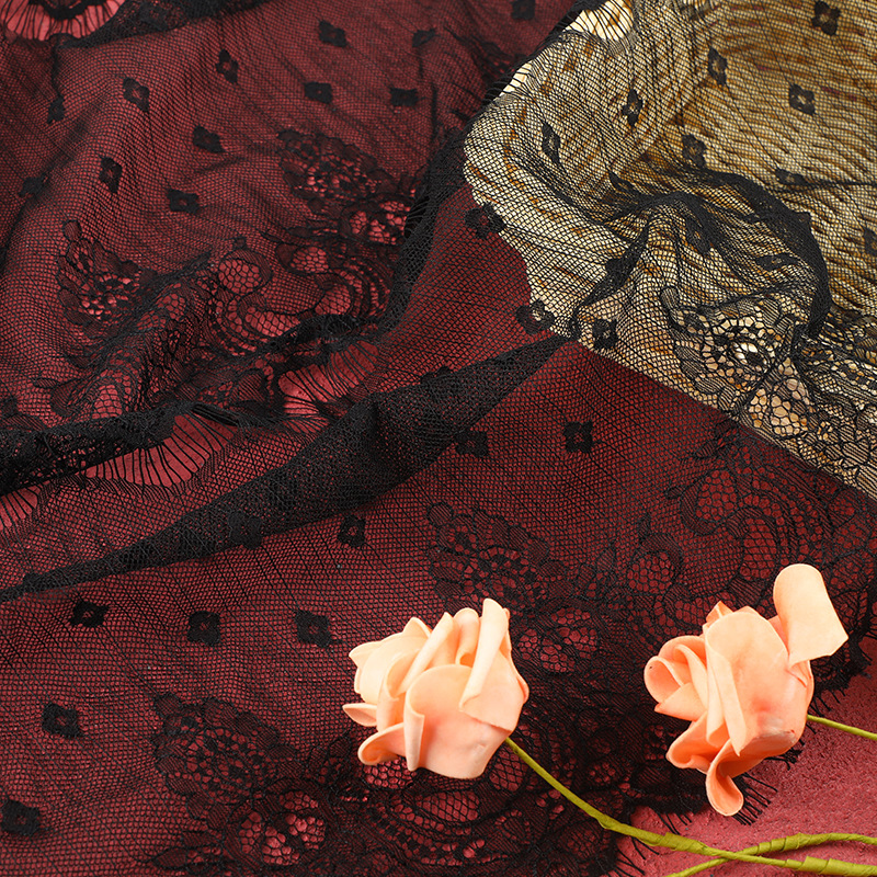 Lace fabric, brocade, cut-out and embroidered shirt fabric, lace 161217169 Specification image