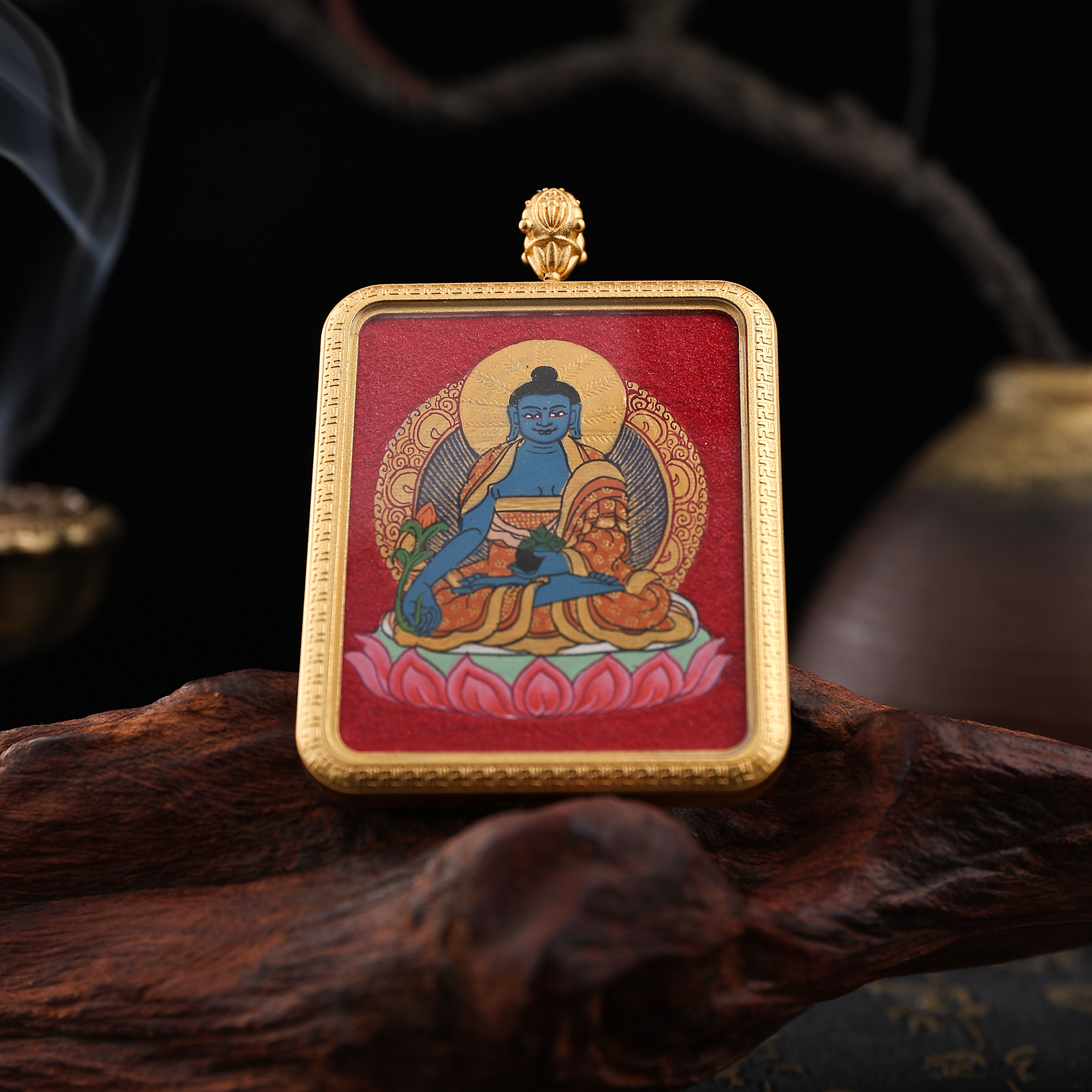 药师佛画纸唐卡