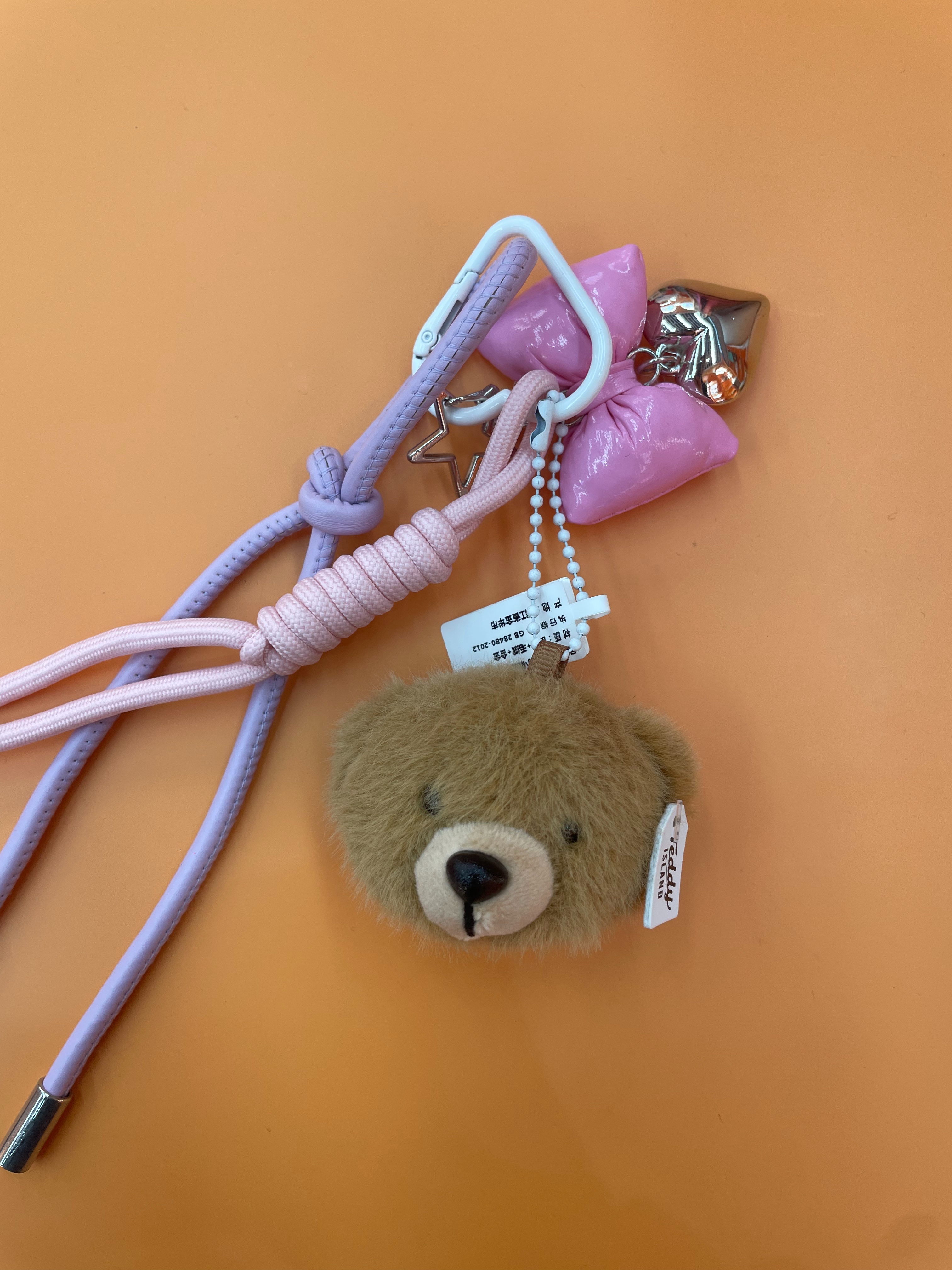 Teddy Ailan Plush Toy Bear Head Pendant 1 details Picture