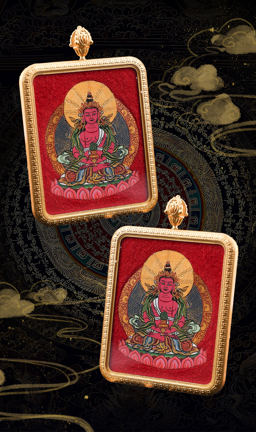 Longevity Buddha Paper Thangka Application Scenario