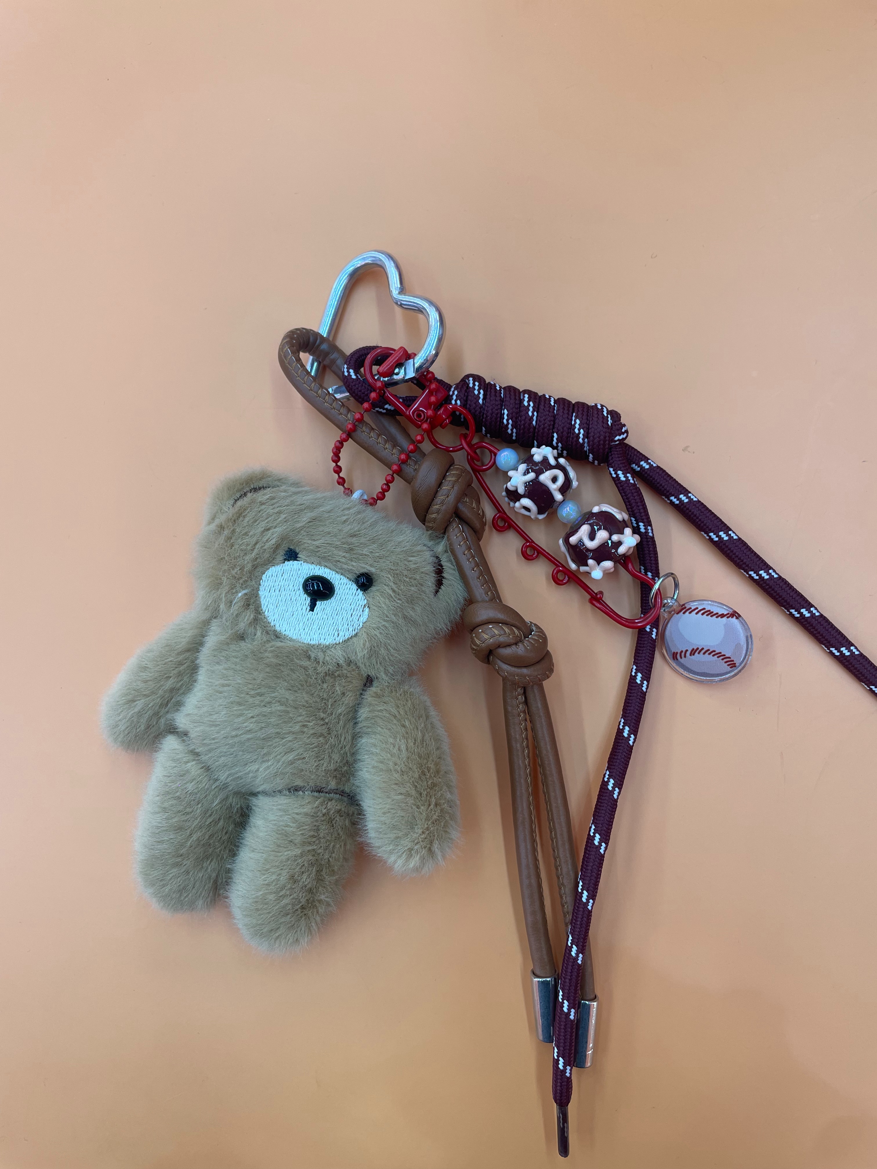 Teddy Ailan Plush Toy Bear Body Pendant 3 details Picture