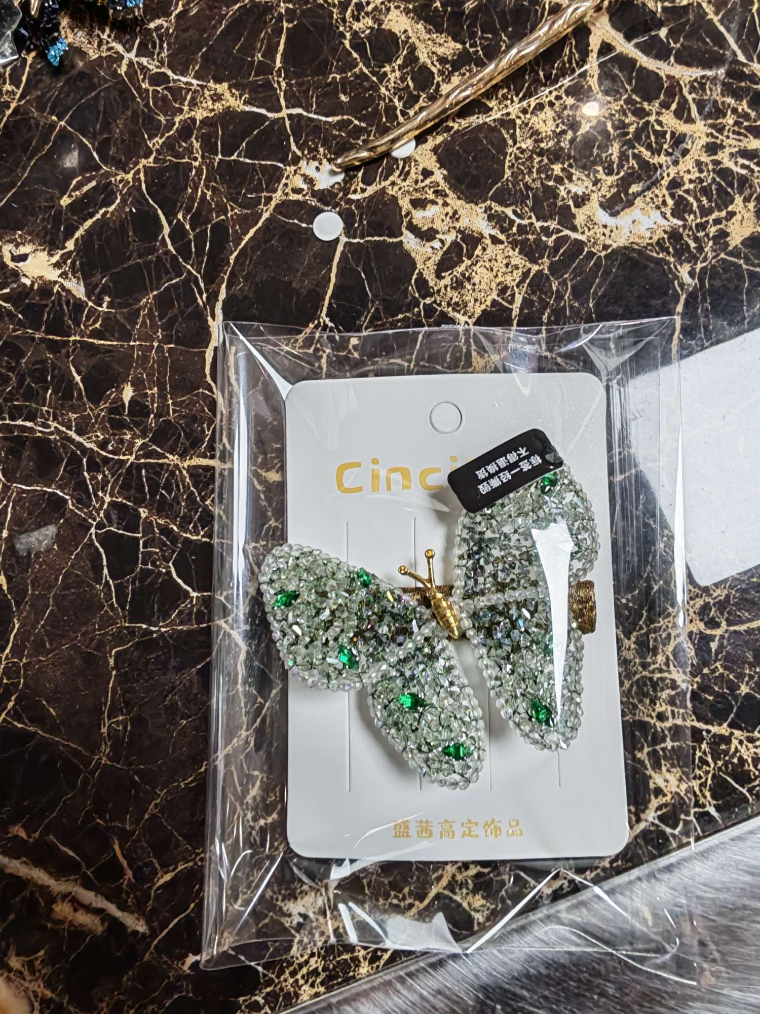 纯手工编织春意盎然首饰饰品蝴蝶发饰鸭夹详情图3