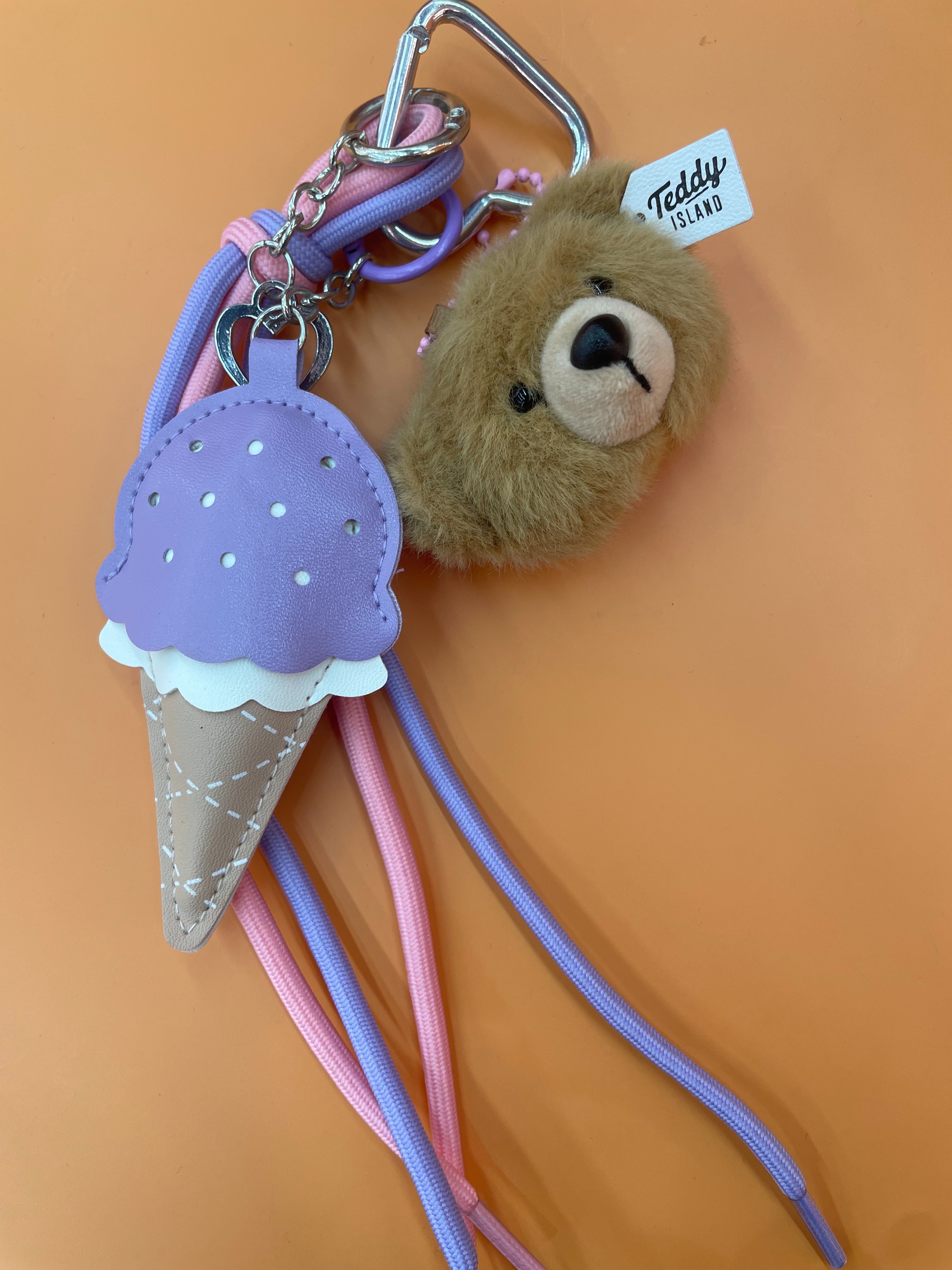 泰迪爱兰毛绒公仔小熊头挂件6