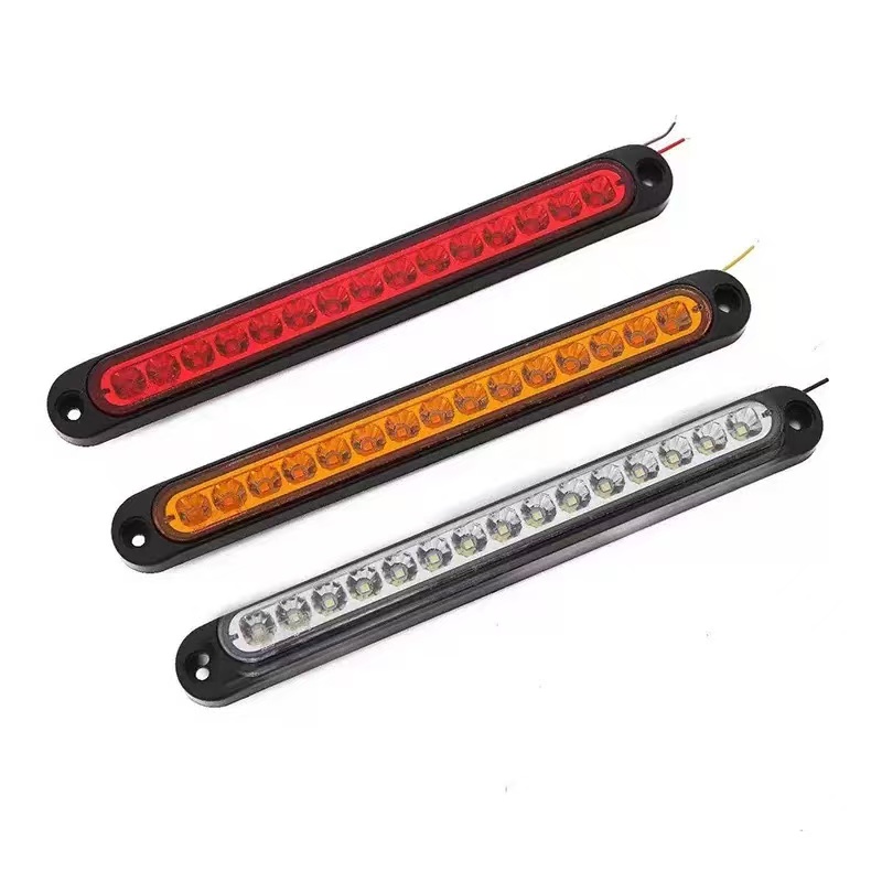 The LED side lights for trucks, ultra-bright four-in-one ground illumination taillights, 24-volt 5D truck warning light lens color strips pic 3