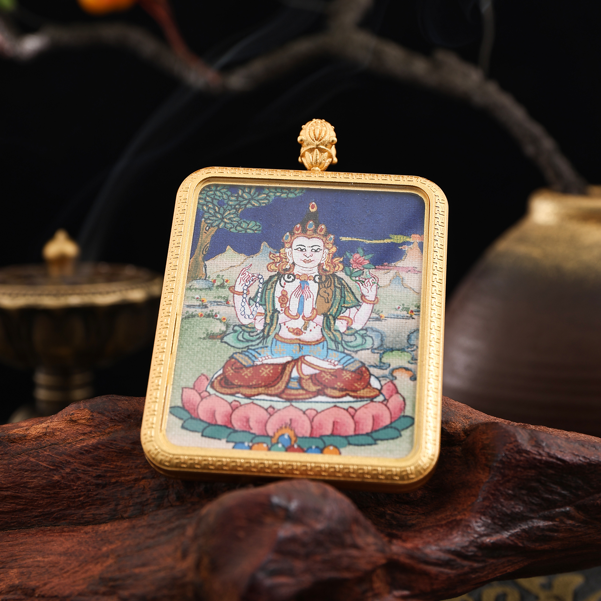 唐卡/金卡/财神/铜雕佛像/藏式饰品产品图