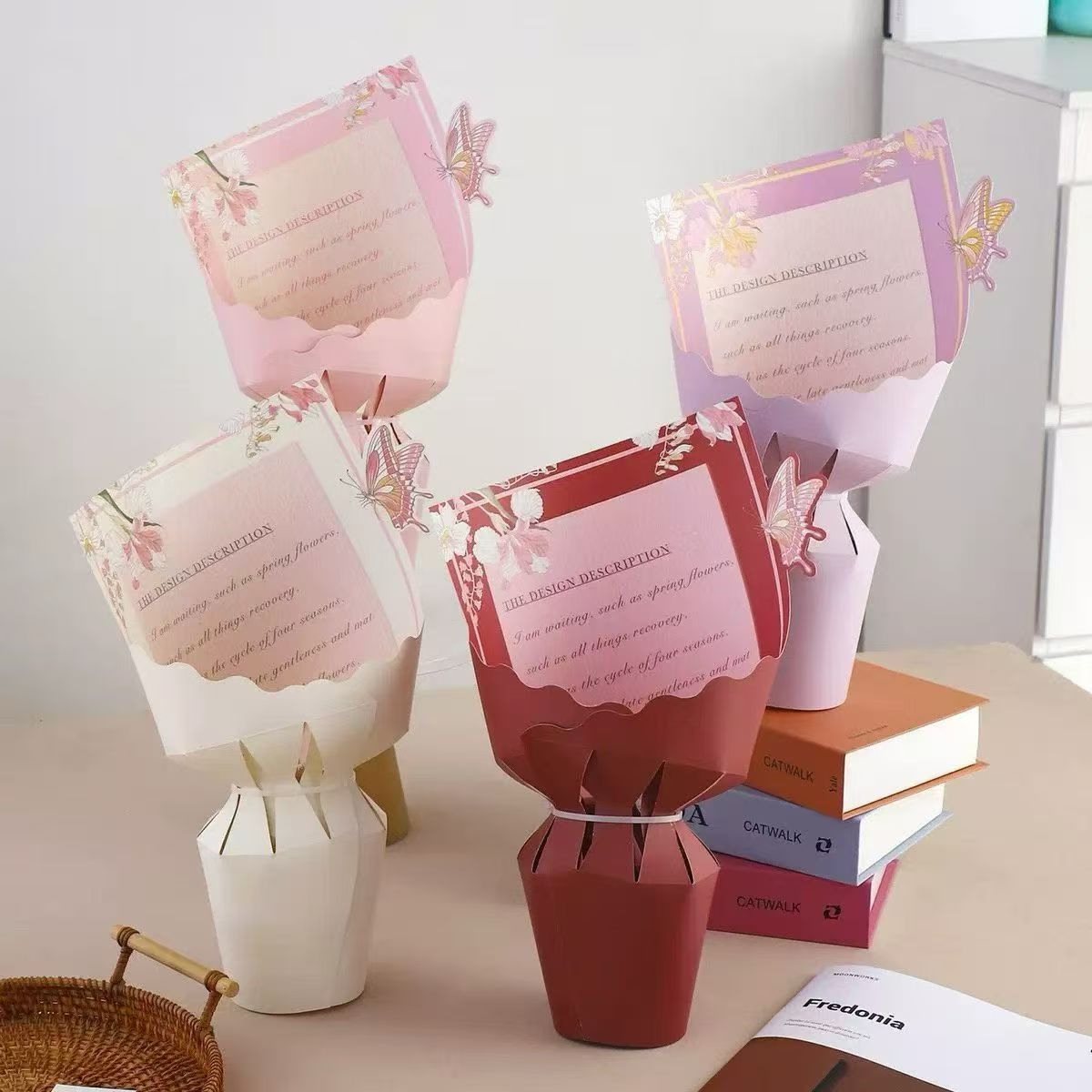 Flower packaging and bouquet packaging materials