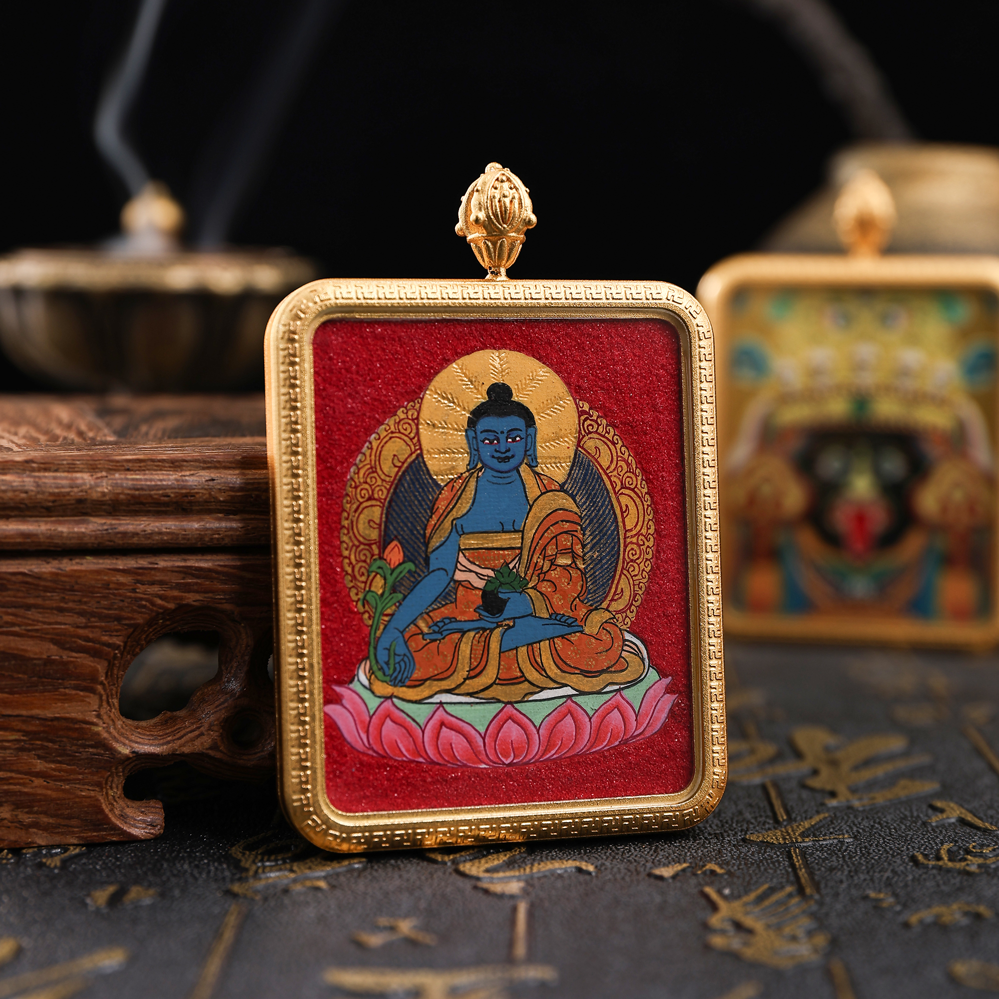 唐卡/金卡/财神/铜雕佛像/藏式饰品细节图