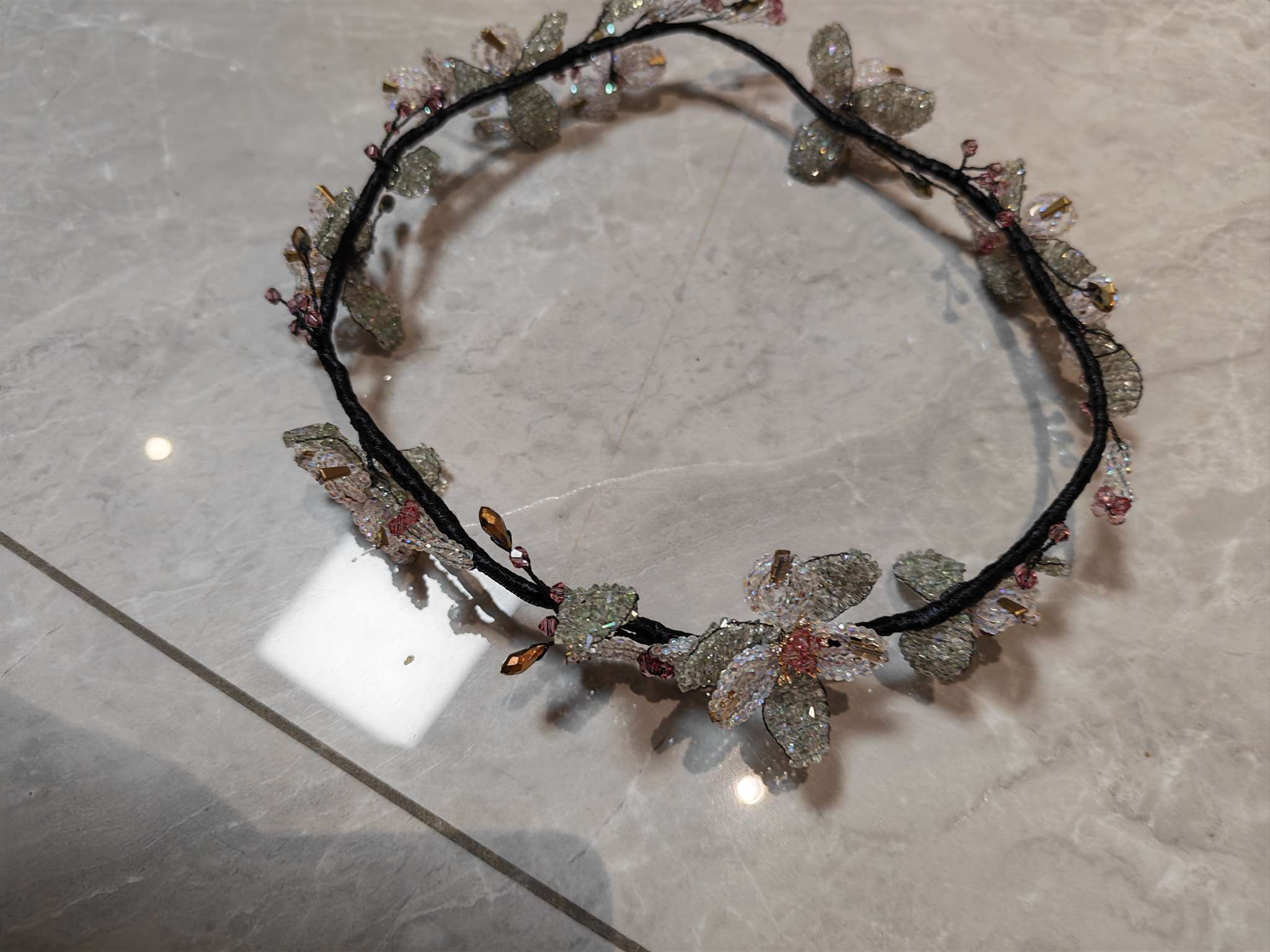 纯手工编织茉莉花系列首饰饰品茉莉花发饰花环