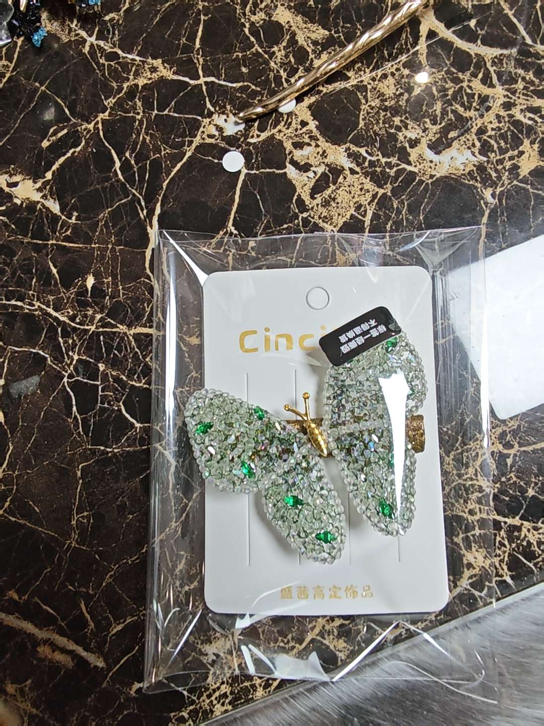 纯手工编织春意盎然首饰饰品蝴蝶发饰鸭夹产品图