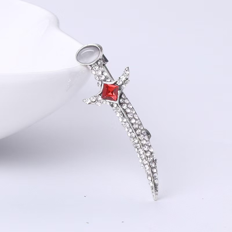 Wholesale of new European and American personalized diamond-encrusted brooches, full diamond brooches, creative, fashionable and simple clothing pins details Picture