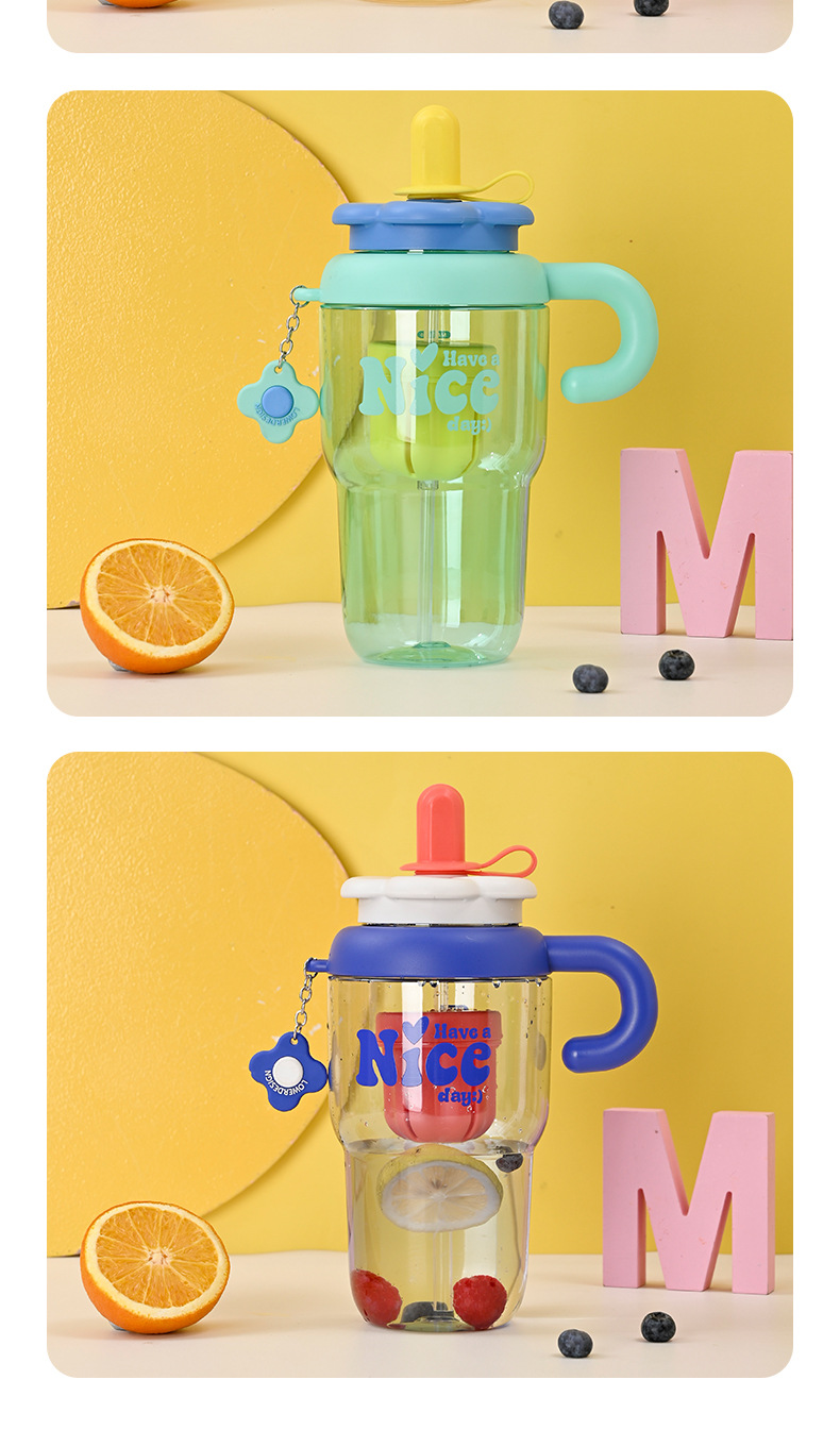 Z37-H856 High appearance level large-capacity ice cup, high-temperature resistant portable straw cup for boys and girls, student giant detail image 9