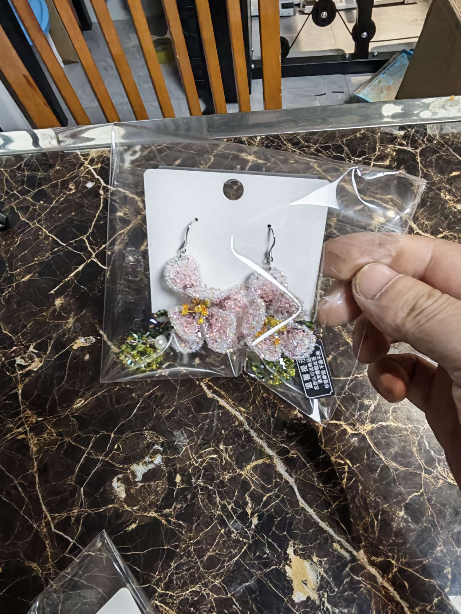 时尚饰品玉兰花耳环耳挂发饰手工首饰饰品耳环耳挂详情图3