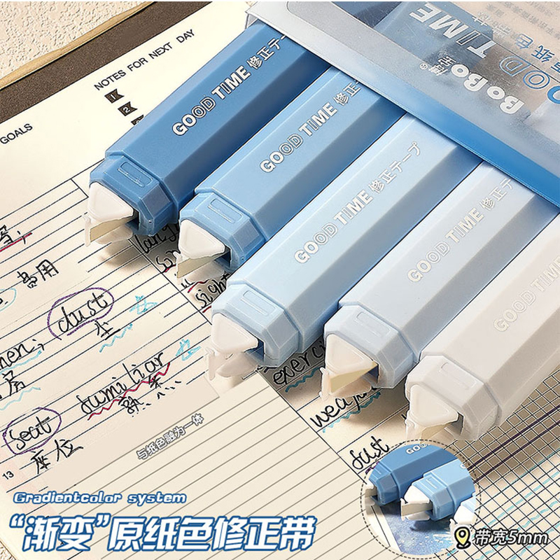 BY-25712 Bobao Diamond-shaped Pen Gradient 6m Correction Tape (Blue) Item Picture