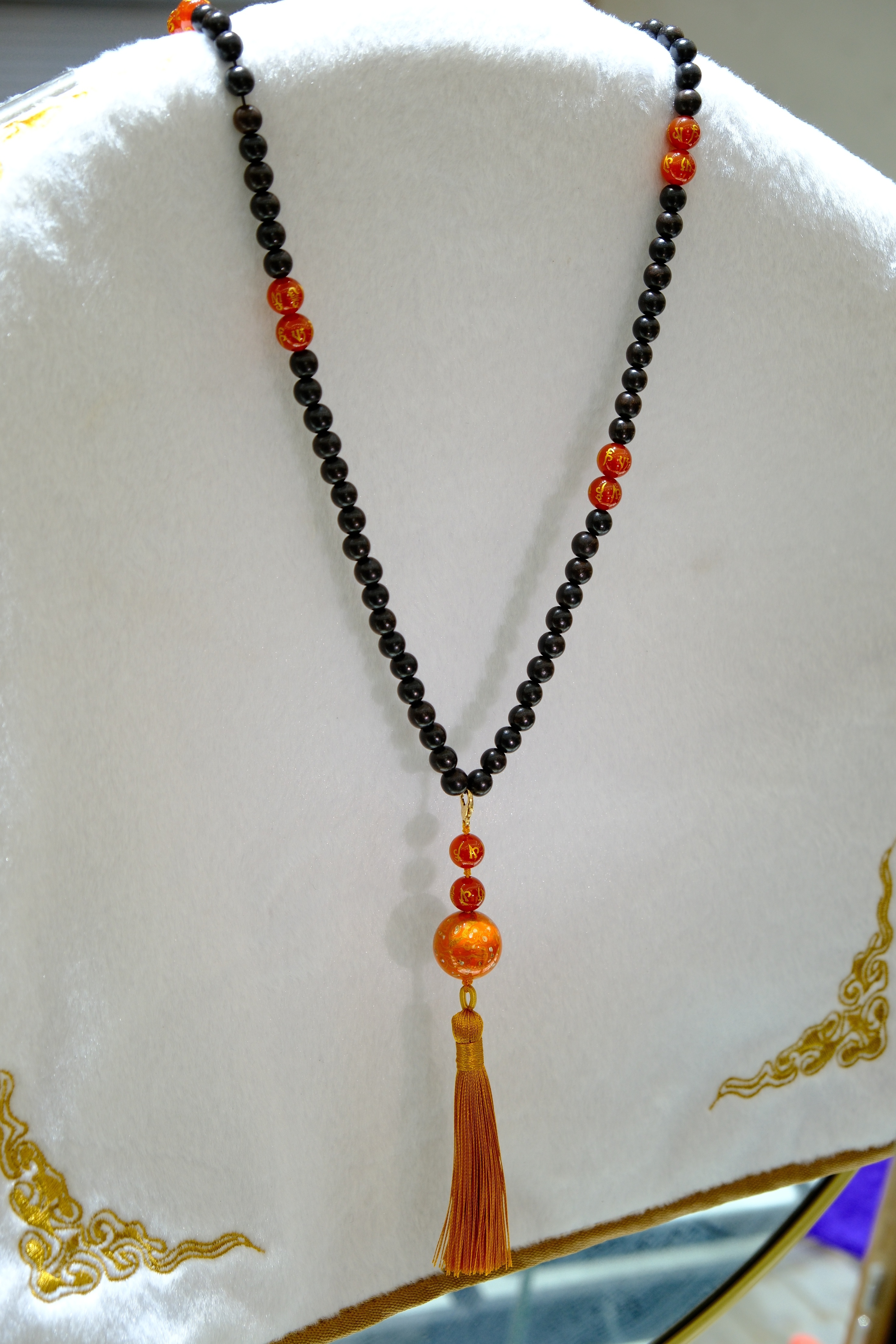 非遗大漆珠黑檀木珠串（2）