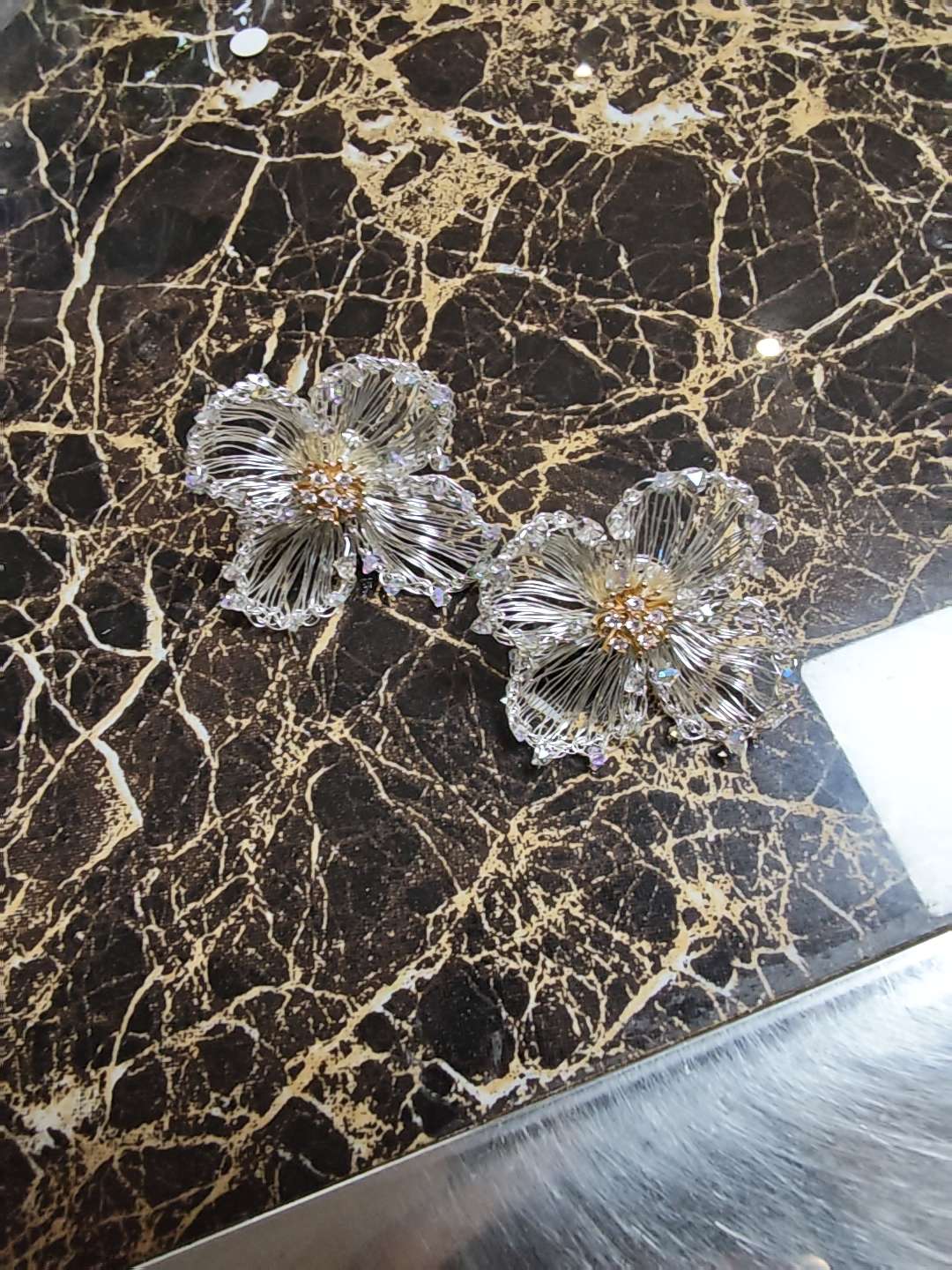 纯手工编织木槿花系列首饰饰品木槿花耳环耳钉耳挂产品图