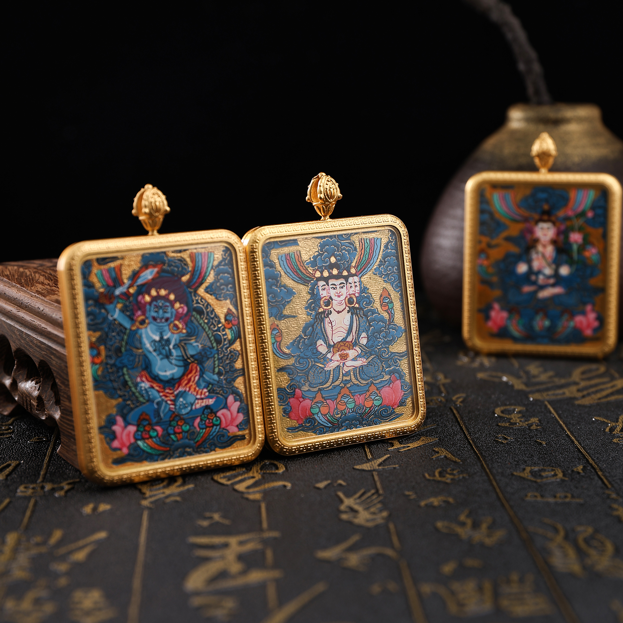 唐卡/金卡/财神/铜雕佛像/藏式饰品细节图