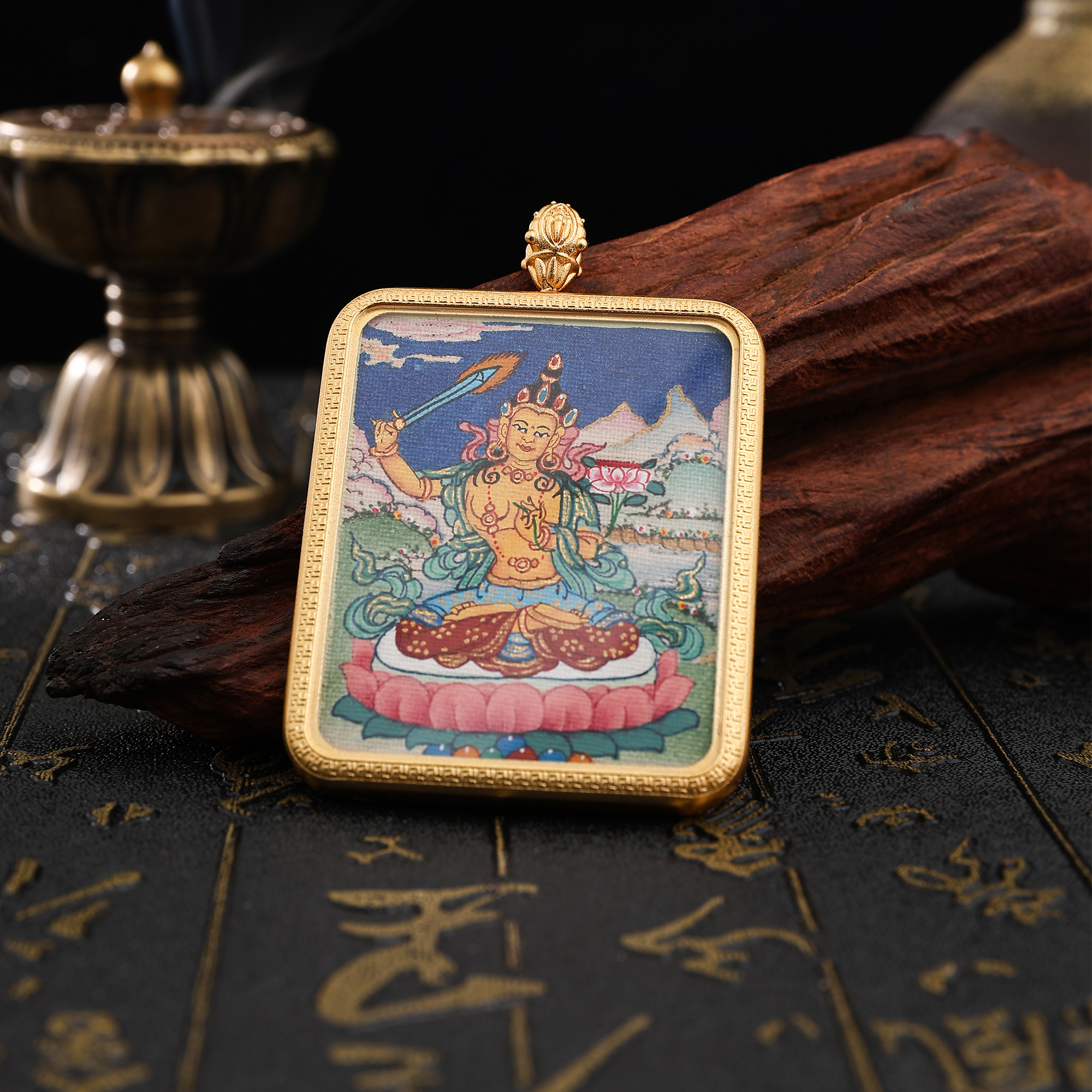 文殊菩萨画纸唐卡