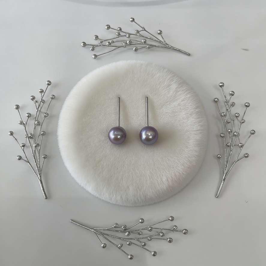 5mm天然淡水珍珠S925银耳环女款时尚简约饰品耳饰