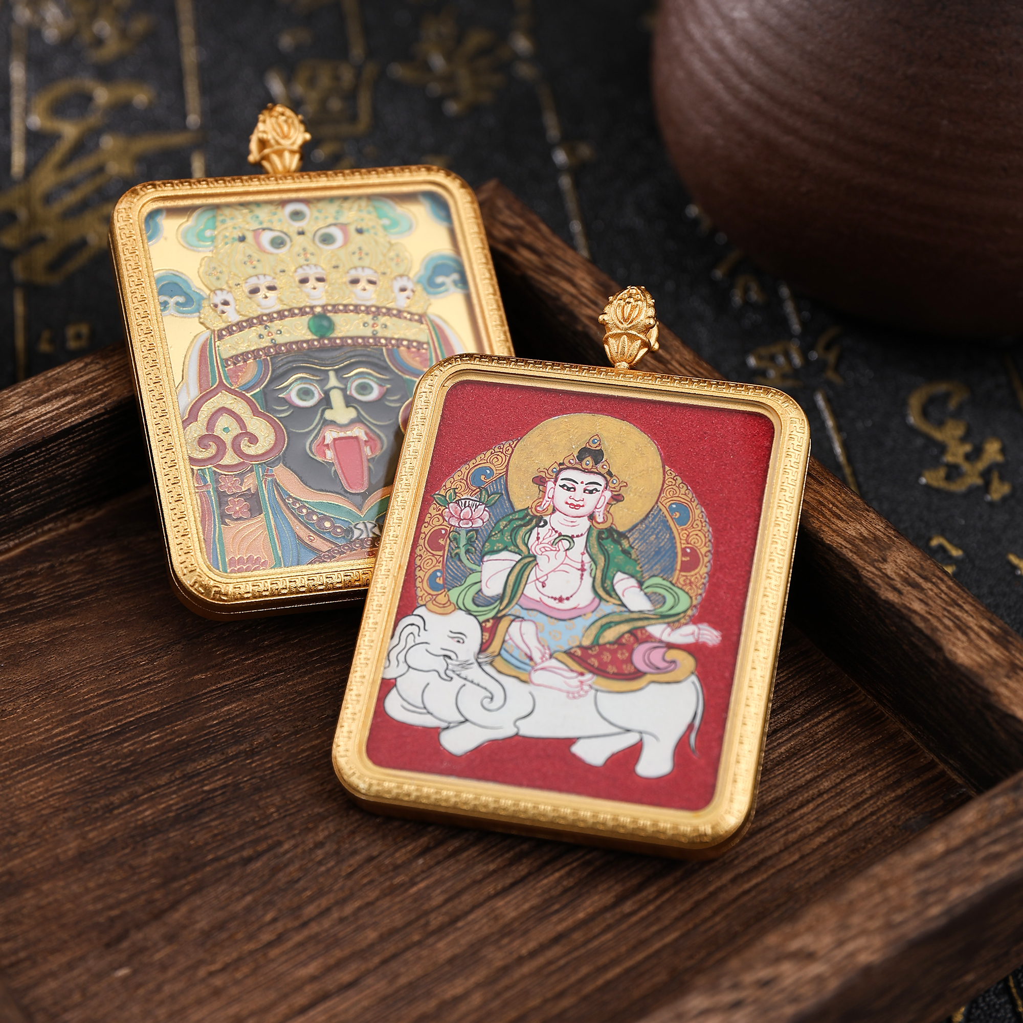 唐卡/金卡/财神/铜雕佛像/藏式饰品产品图