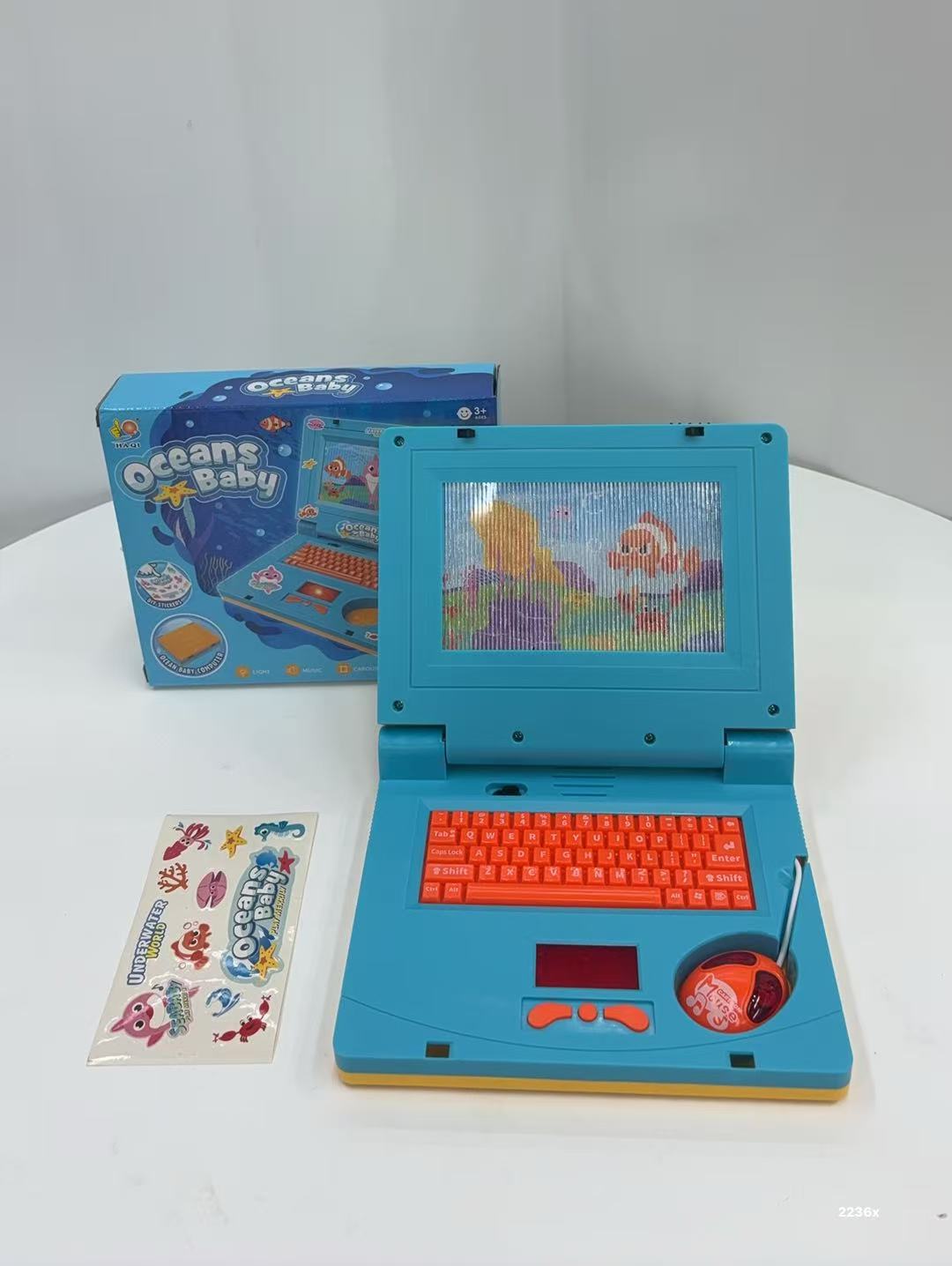 优乐恩儿童早教玩具笔记本电脑足球世界杯小玩具