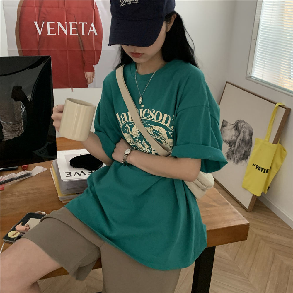 2026新款夏季设计感盐系短袖t恤女学生韩版宽松百搭半袖上衣ins潮