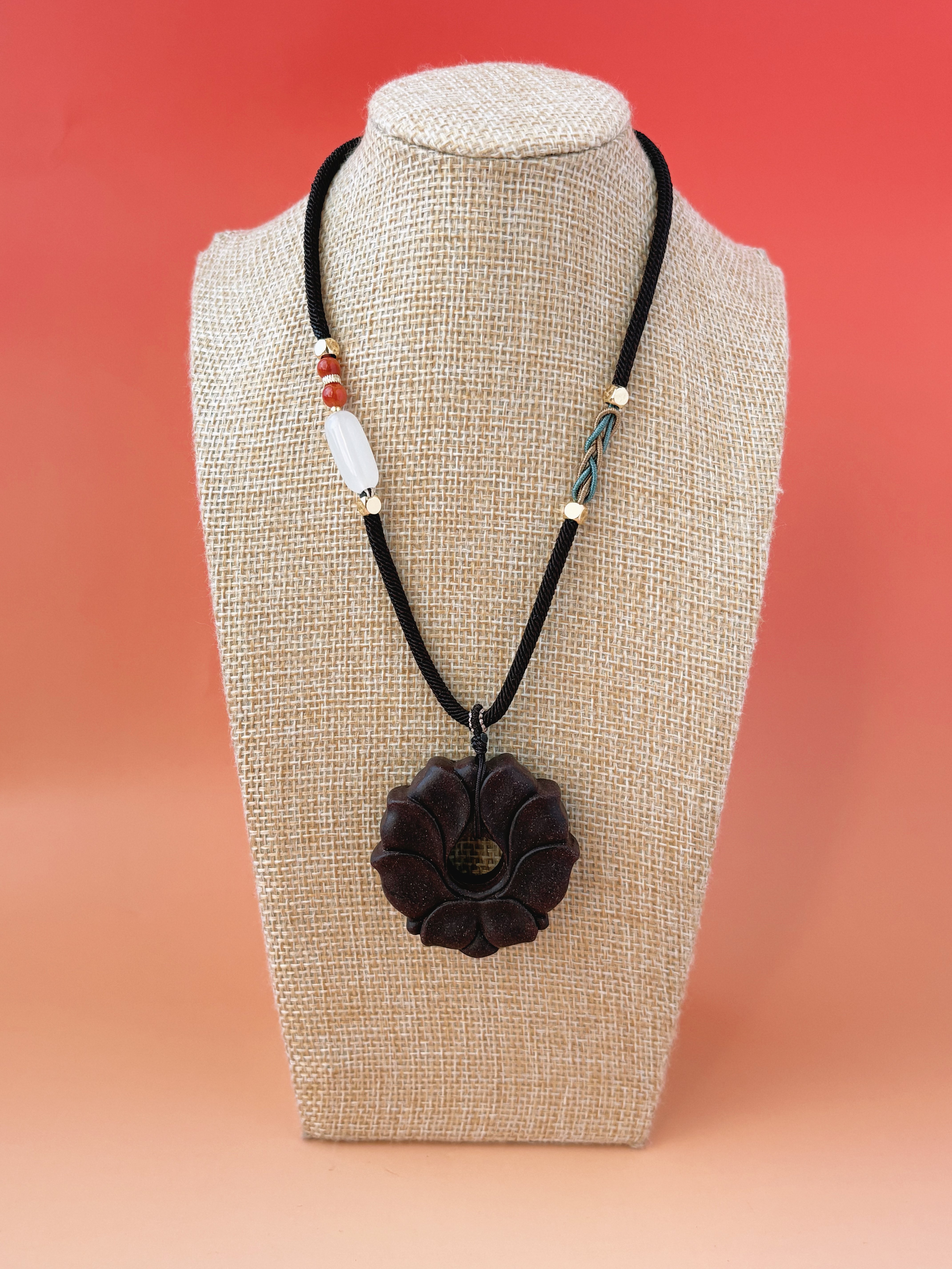 中药合香首饰挂件包挂手机链文玩纯手工饰品大莲花