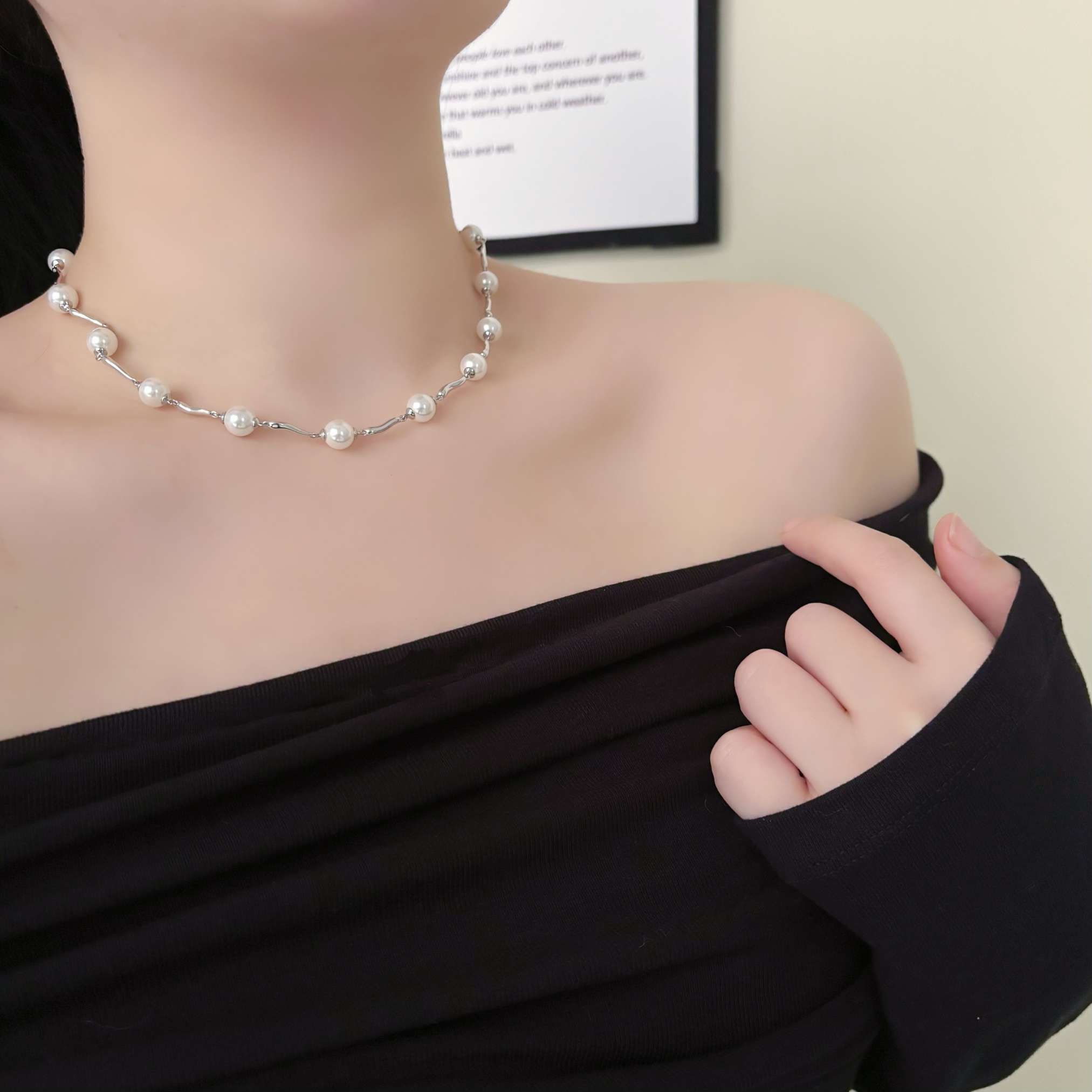 珍珠项链女款时尚气质百搭高级感设计感项链