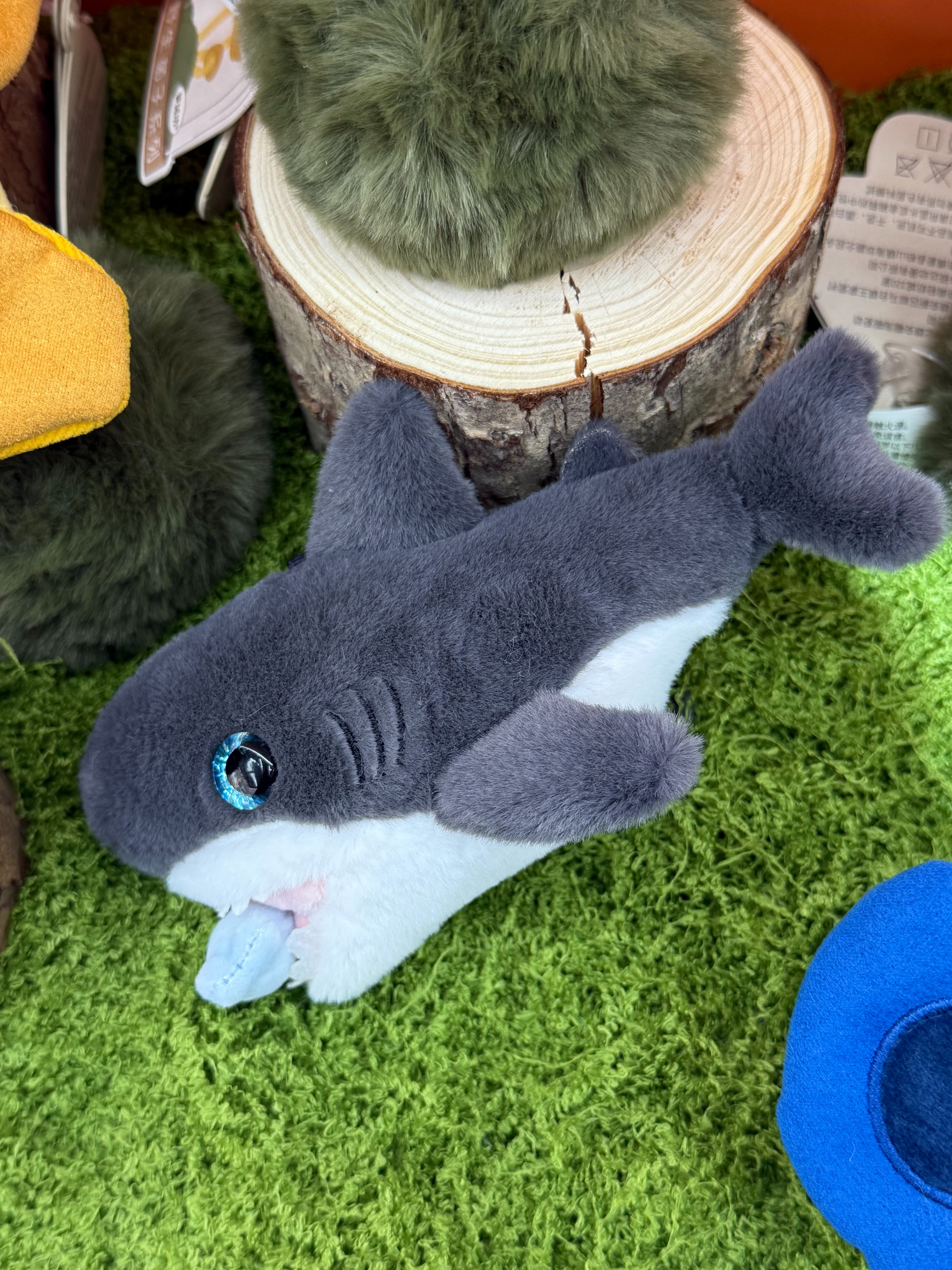 吃鱼小鲨鱼毛绒创意挂件书包小挂饰玩偶钥匙扣