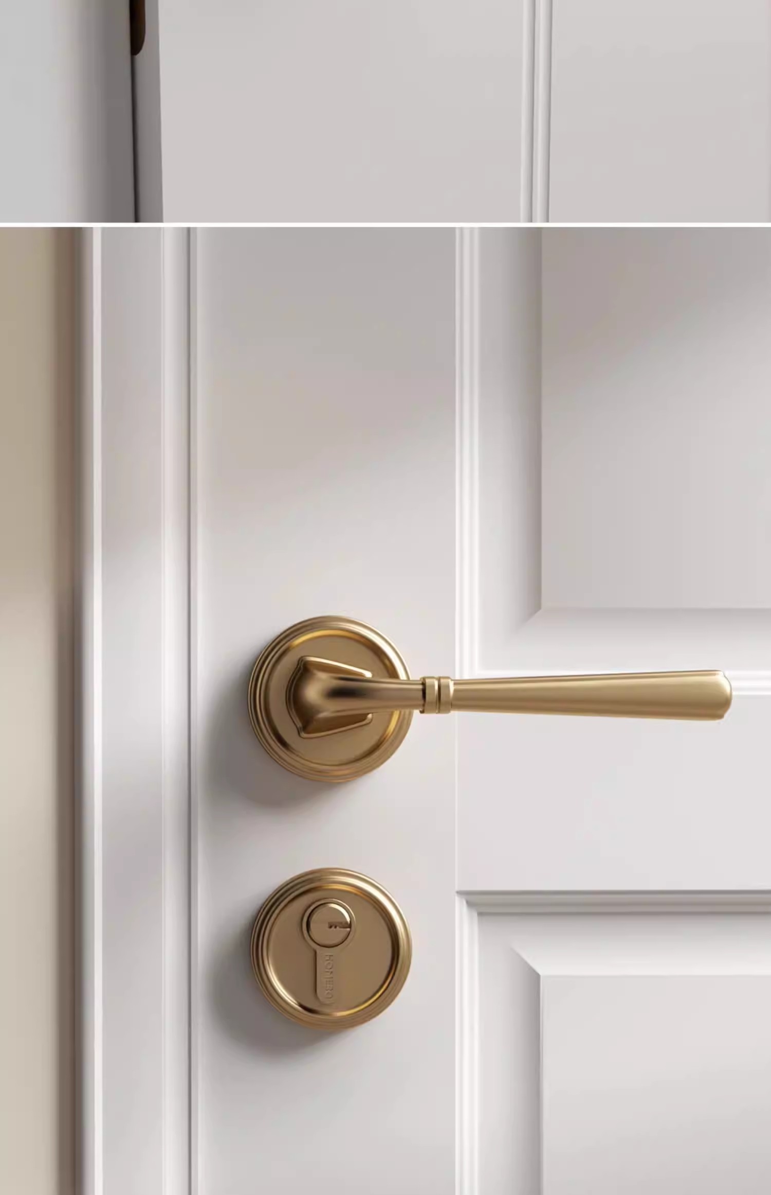 RENZ aluminum alloy door lock, old-fashioned anti-theft door handle lock, 120mm pic 12