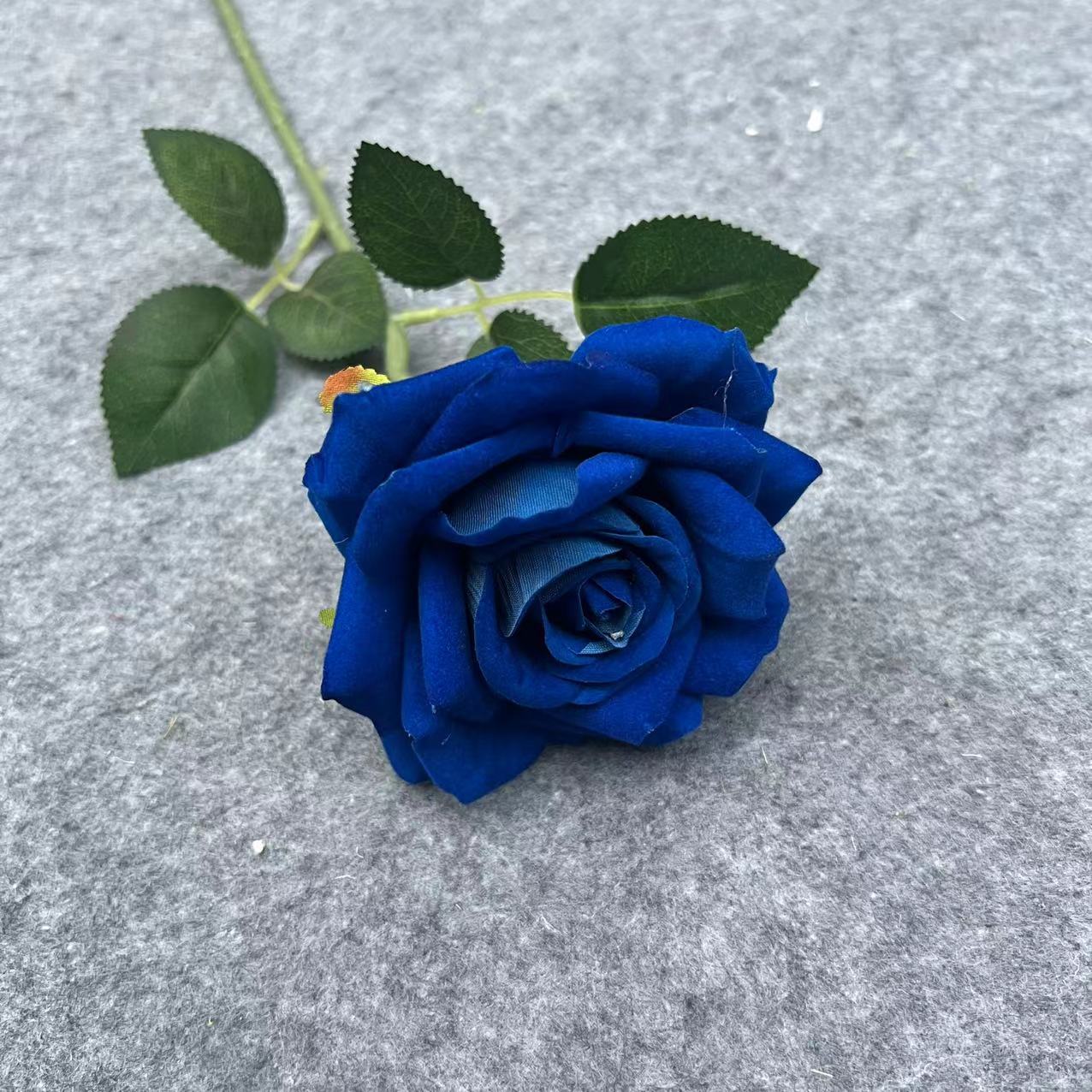 仿真花仿真玫瑰 单支弯杆绒布玫瑰婚礼家居花墙装饰批发 详情图7