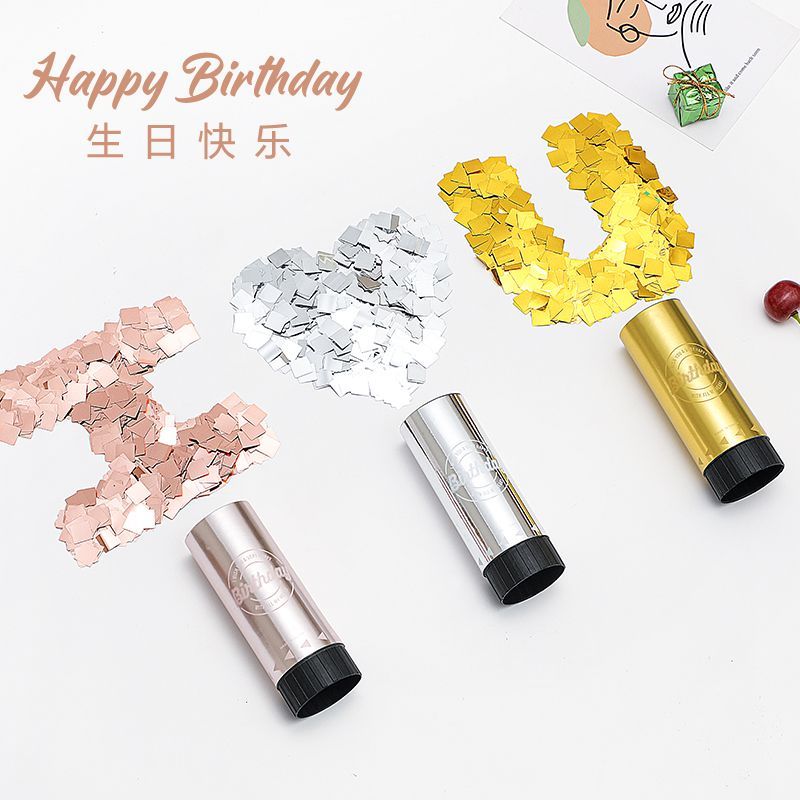 Mini firework cannons, laser fireworks, ribbons, birthday spray tubes, wedding birthday decorations, live streaming and photo props detail image 8