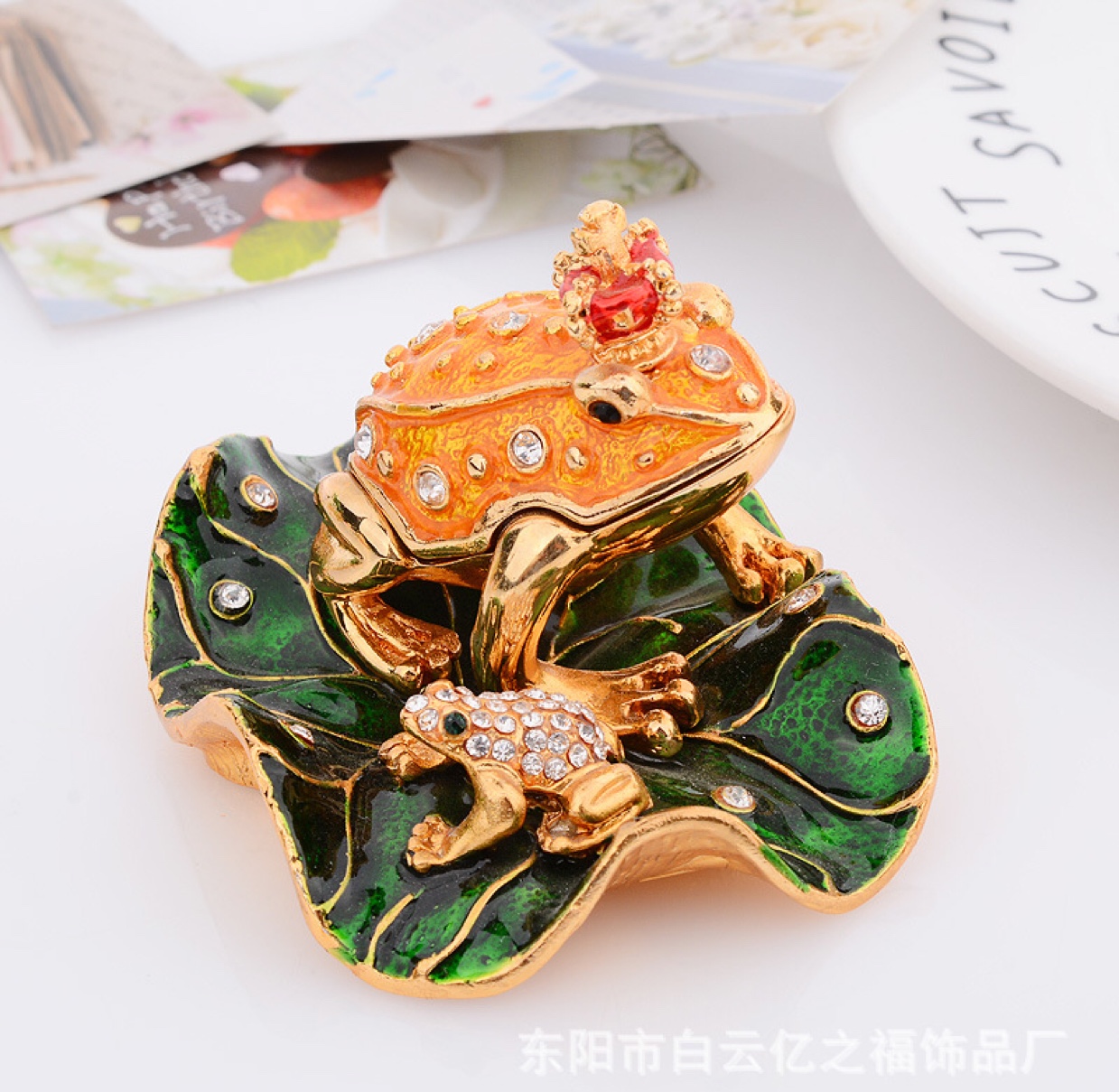 青蛙摆件蜘蛛配件仿真猫头鹰会动蝴蝶宠物小摆件2