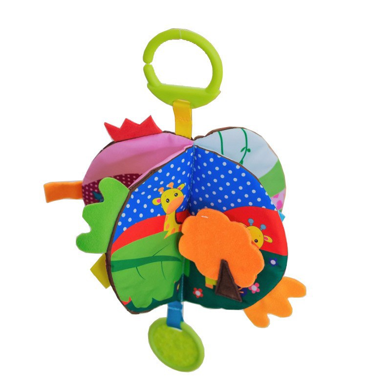 Happy monkey Baby Can chew and tear a cloth book. 6-month 3D cognitive intelligence baby tail detail image 9
