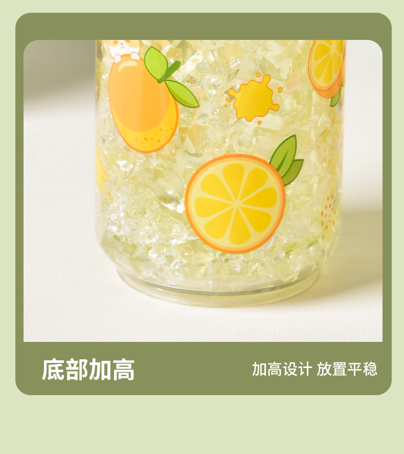 Z37-8031 New double-layer plastic straw cup, high appearance level, summer crushed ice cup, creative can ice cup, Korean version detail image 5