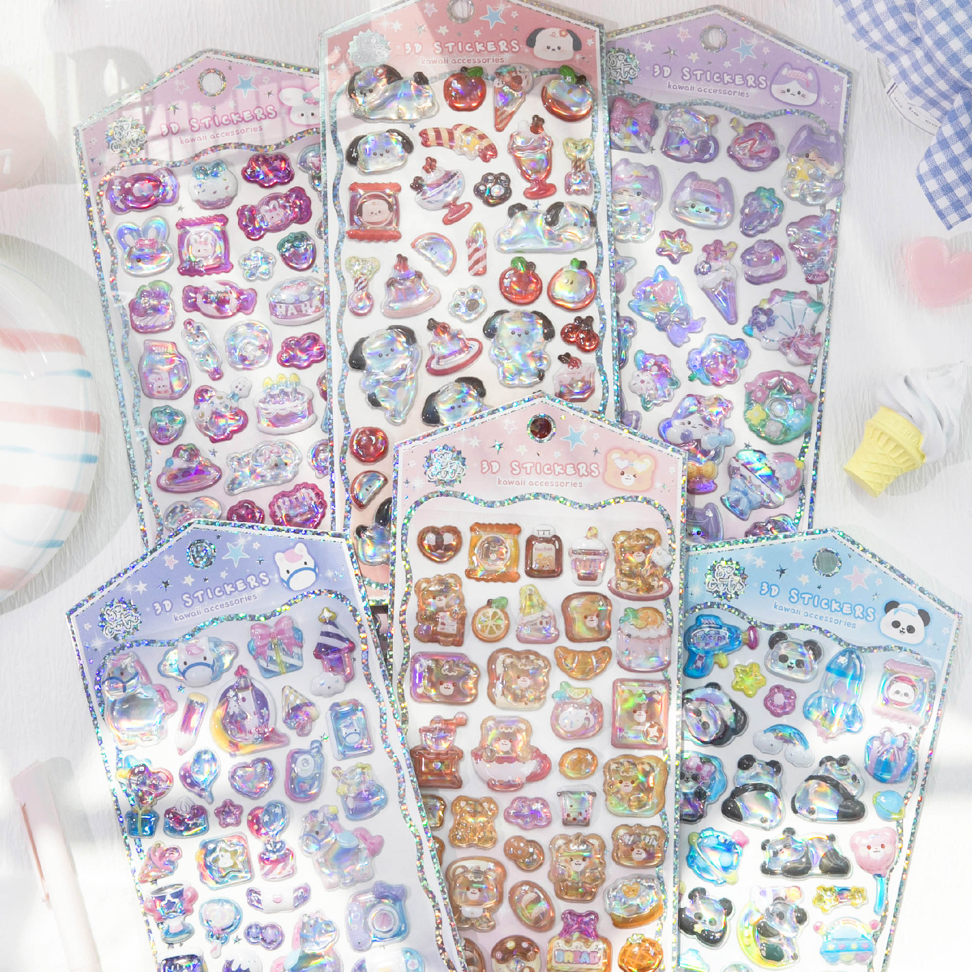 JH78W Solid embossed crystal sticker Item Picture