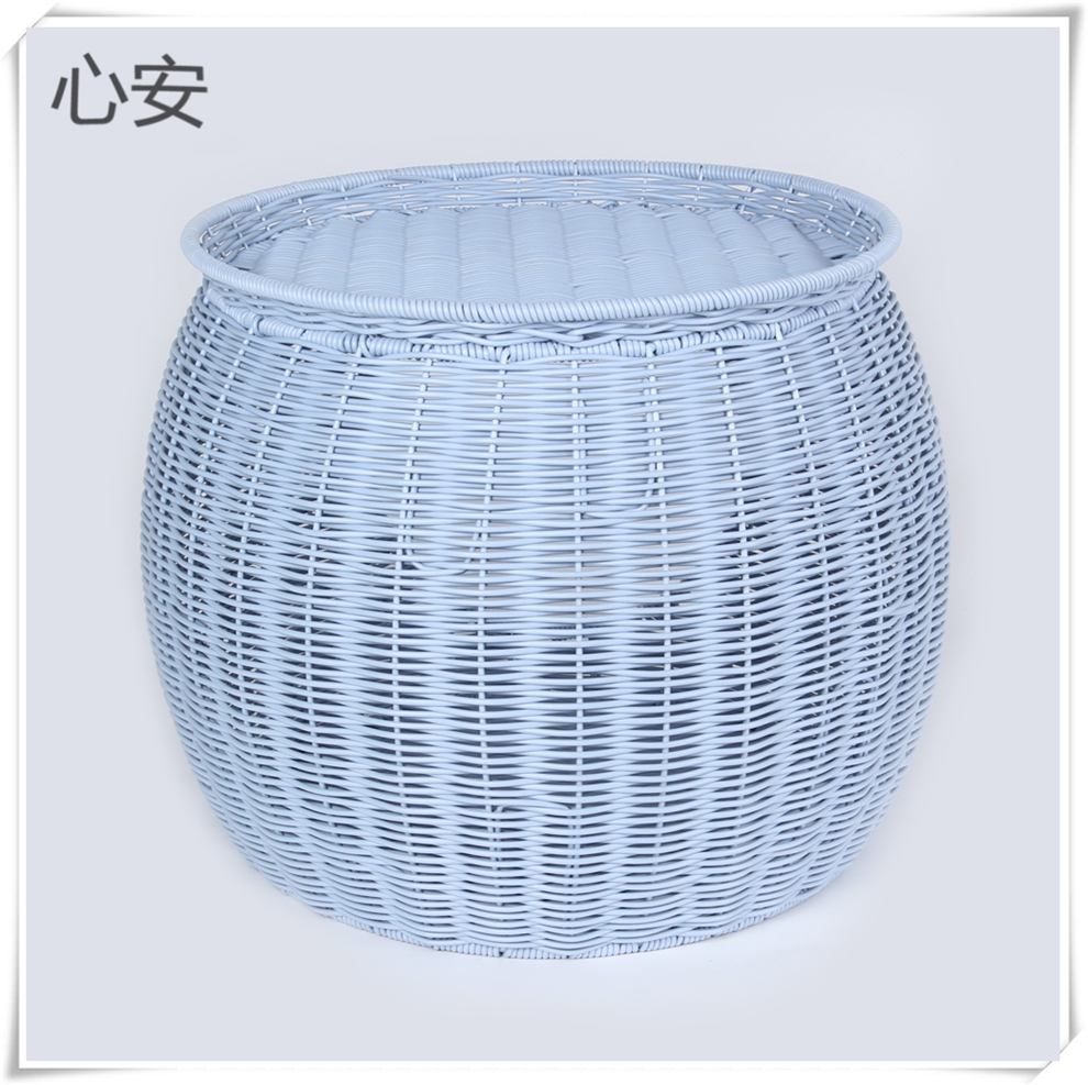 The top cover of the light luxury sky blue imitation rattan dual-purpose pet bed can be used as a coffee table. The cat bed with a high appearance level is suitable for cats of various breeds Item Picture