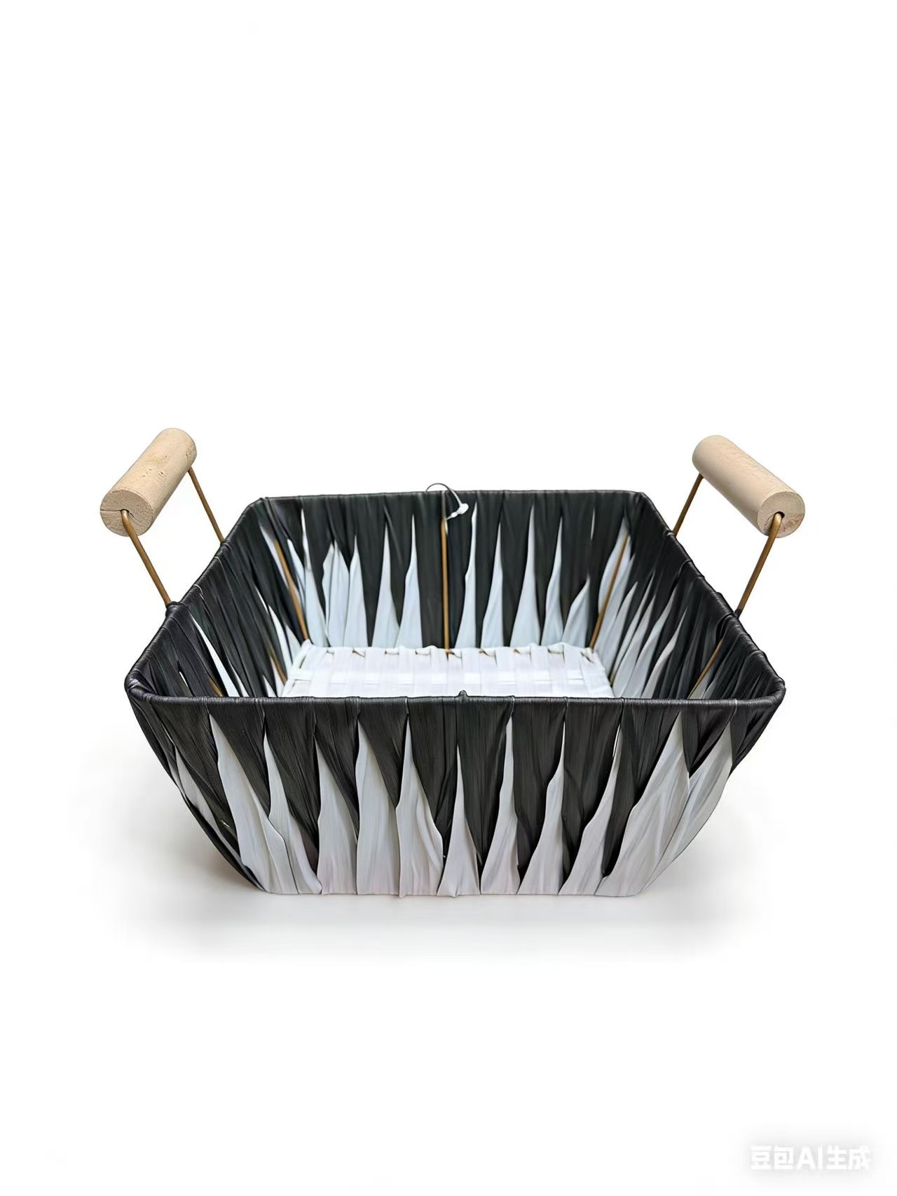 塑料编织篮子面包篮水果篮杂物收纳篮正方形篮子家居收纳用品化妆品收纳盒田园风格