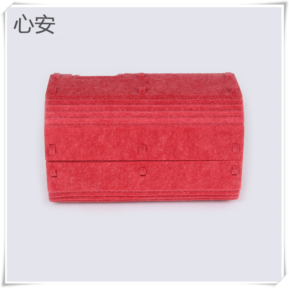 Red felt cat bed integrated tree hole, winter cat warm shelter, multi-cat family cat house Item Picture
