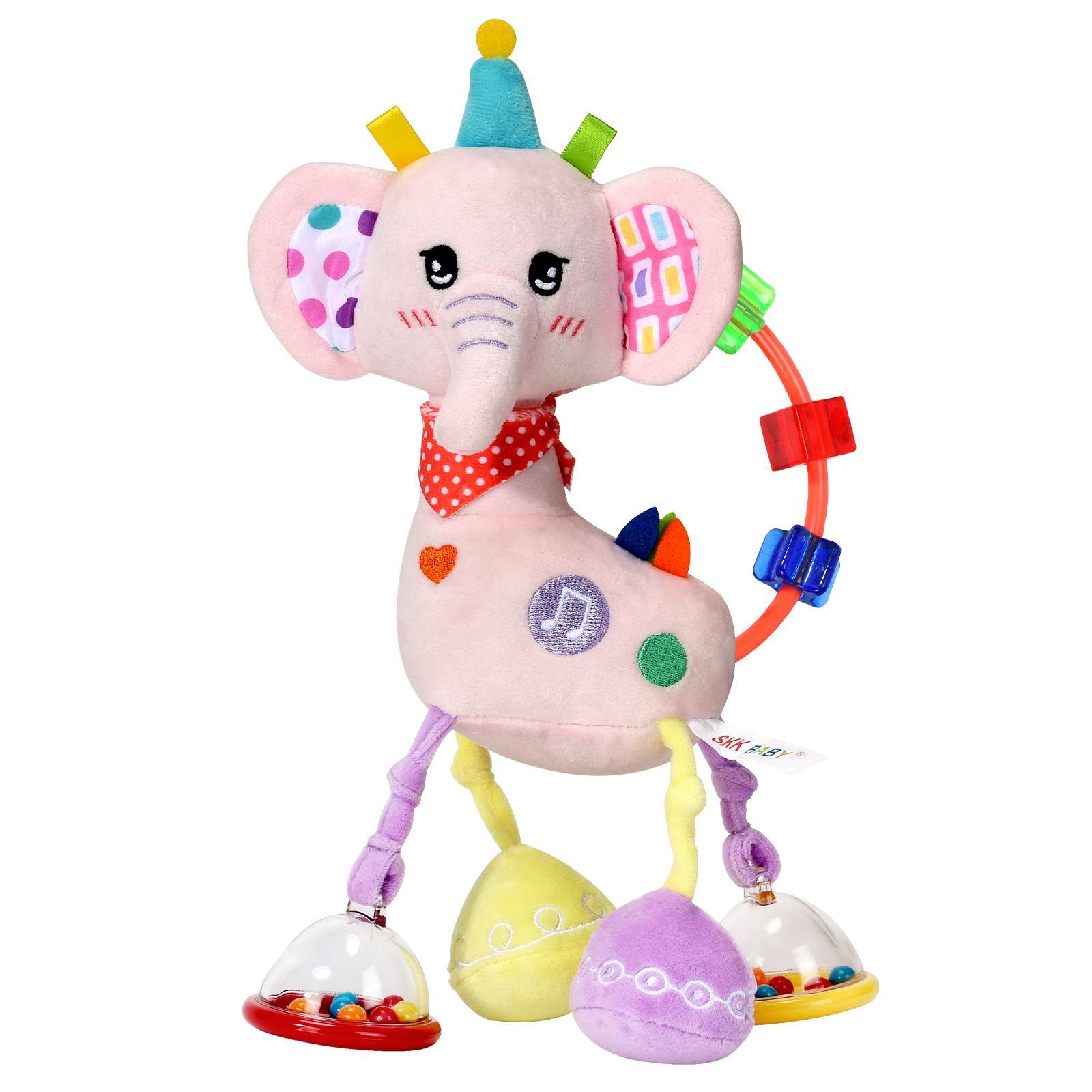 SKKBABY新生儿益智毛绒玩偶音乐床挂0-3岁宝宝推车婴儿启蒙摇铃详情图15