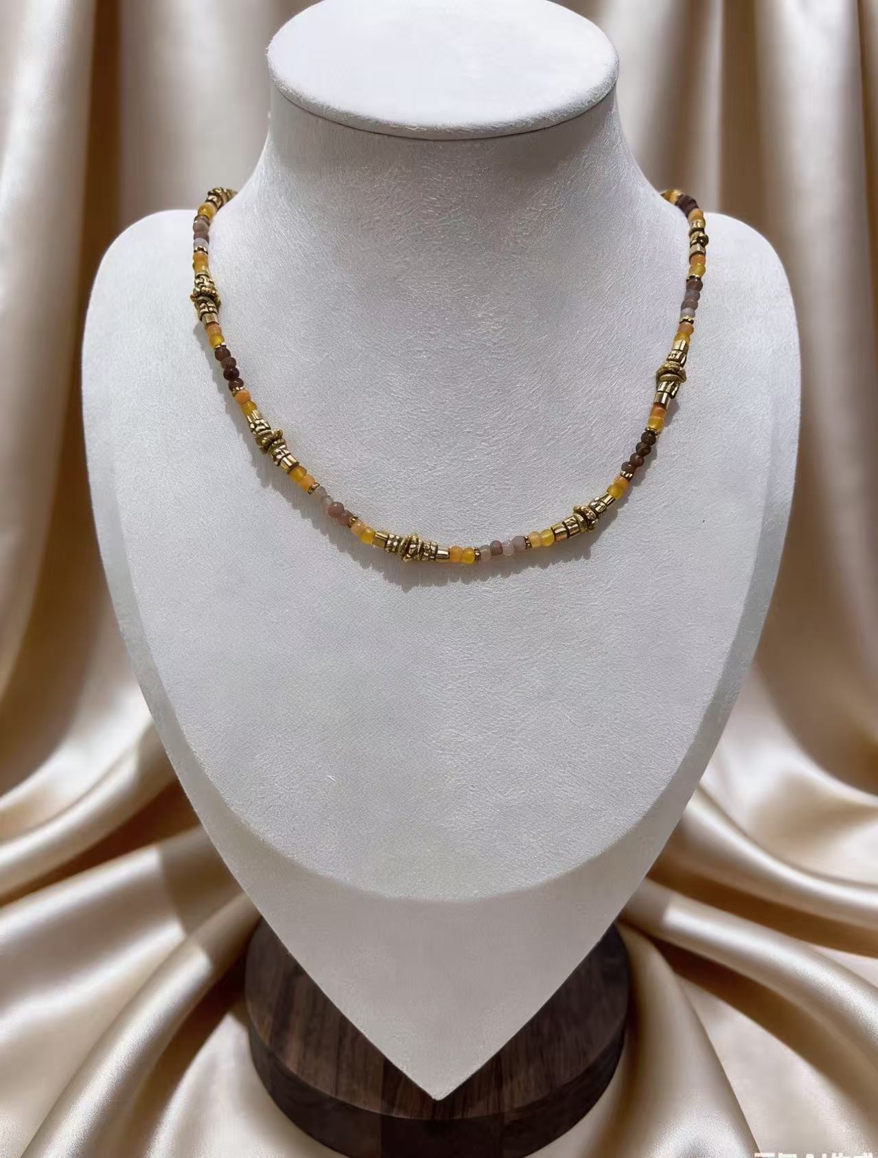 项链/珍珠/天然石项链/珍珠链条女款拼接气质/珍珠项链产品图