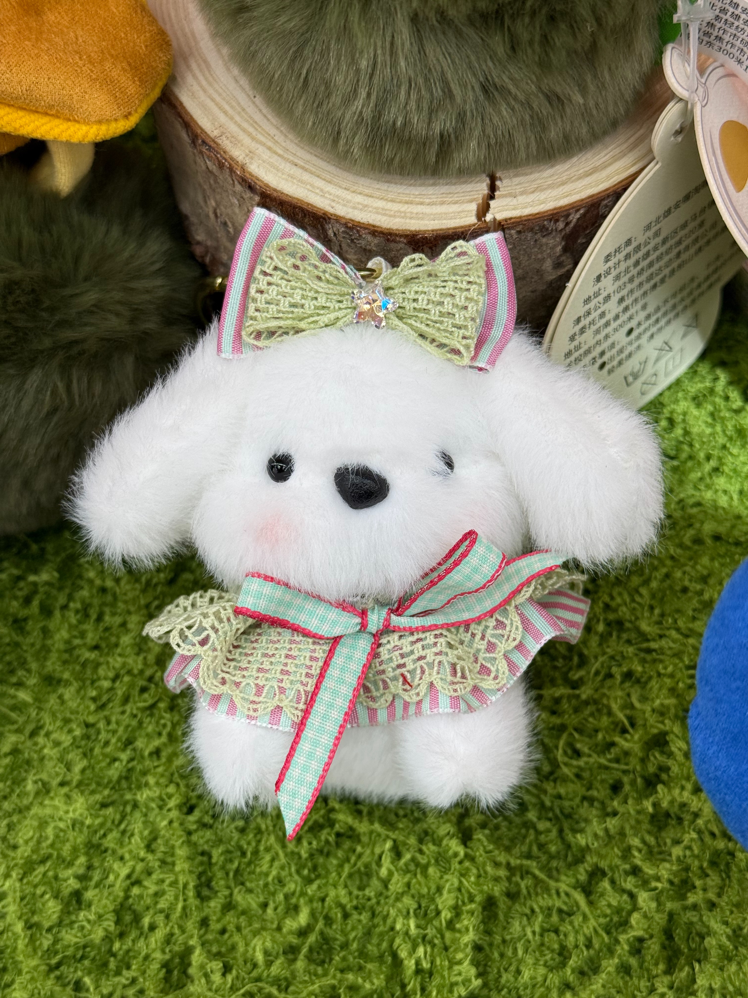Best friend style puppy plush keychain schoolbag pendant Specification image