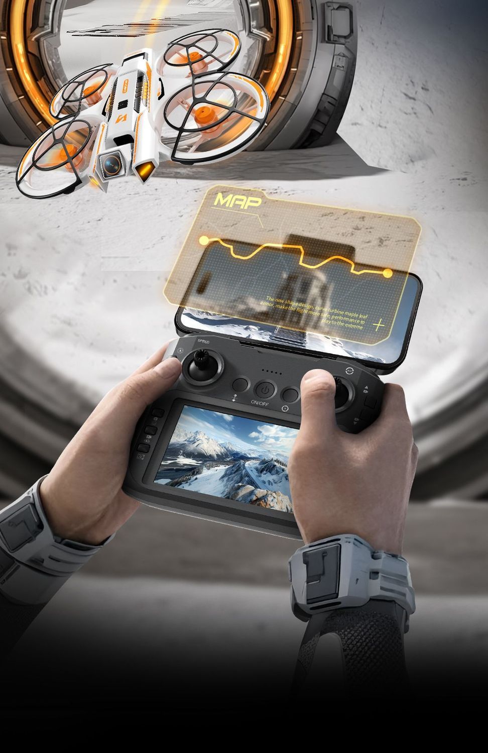 Fully enclosed 5.6-inch large screen remote-controlled drone with screen, high-definition professional aerial photography quadcopter, children's toy, student drone, remote-controlled aircraft, drone, aerial photography machine, training, foreign trade export wholesale detail image 11