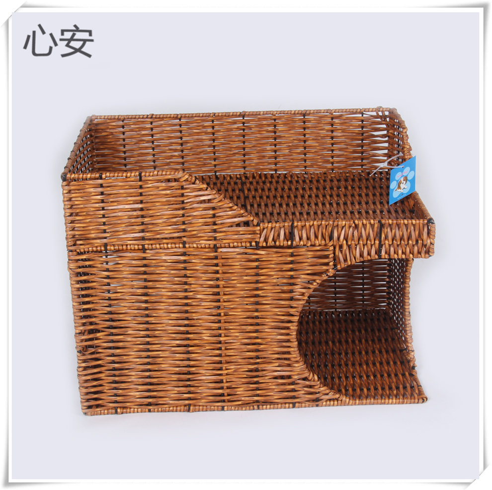 Double-layer large-sized cat cage, rattan woven cat villa, popular cat house, suitable for all seasons, summer cat bed, direct supply from the manufacturer details Picture