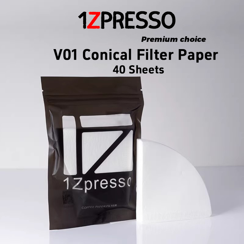 1Zpresso咖啡滤纸V01食品级手冲咖啡过滤滴虑锥形V60折纸滤杯通用