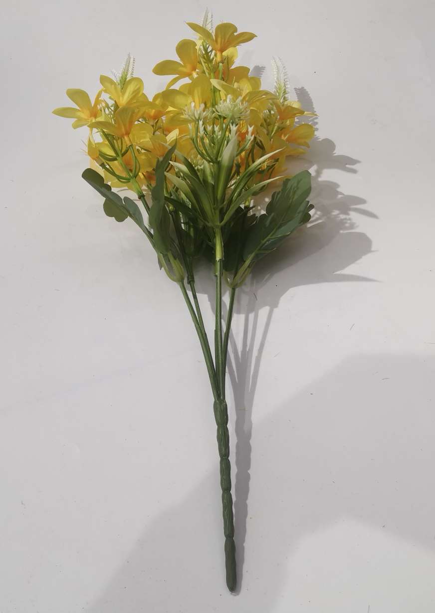 新款仿真5叉油画小丽兰  仿真兰花装饰花详情图4