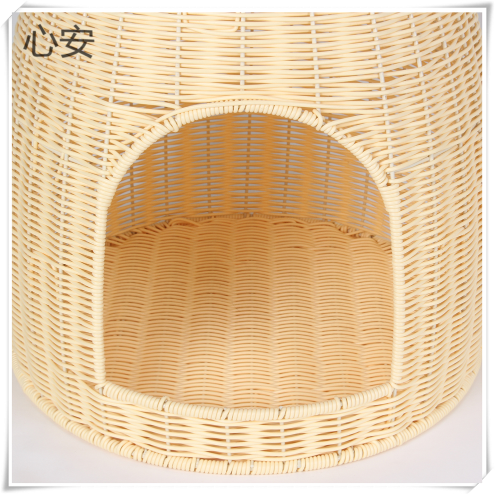 All-season universal rattan cat bed semi-enclosed pet villa, washable cat house, cool bed, dog bed, cat bed, pet room Specification drawing